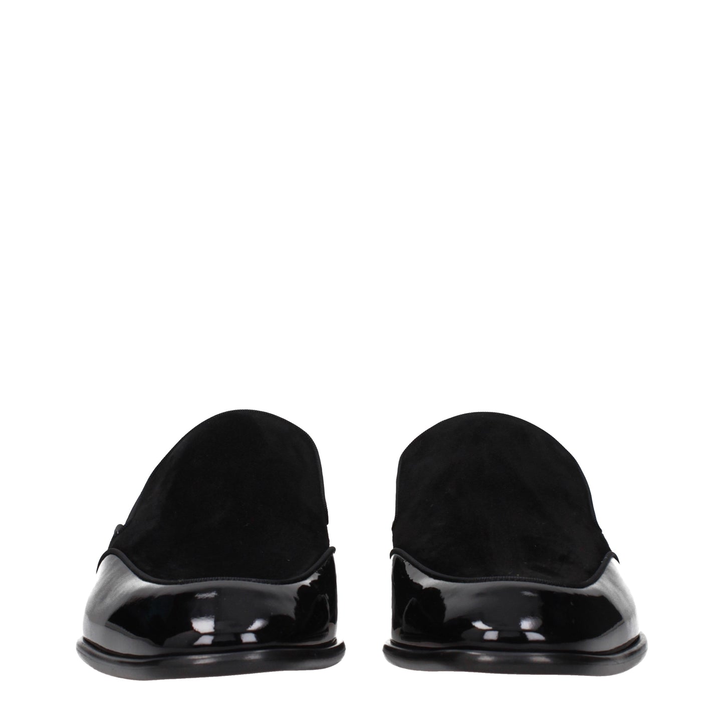 Louboutin Loafers Men Patent Leather Black