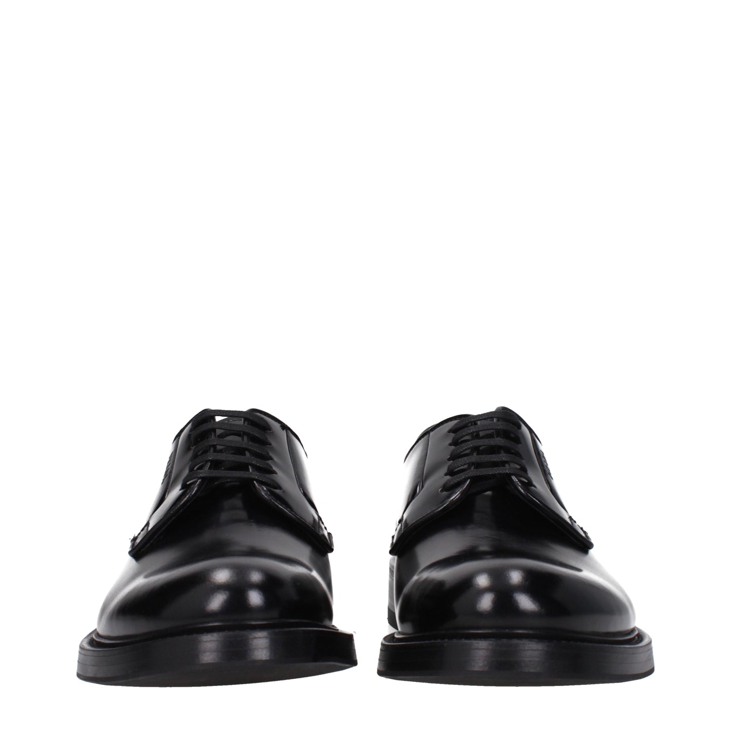 Prada Men's Lace ups in Leather Black