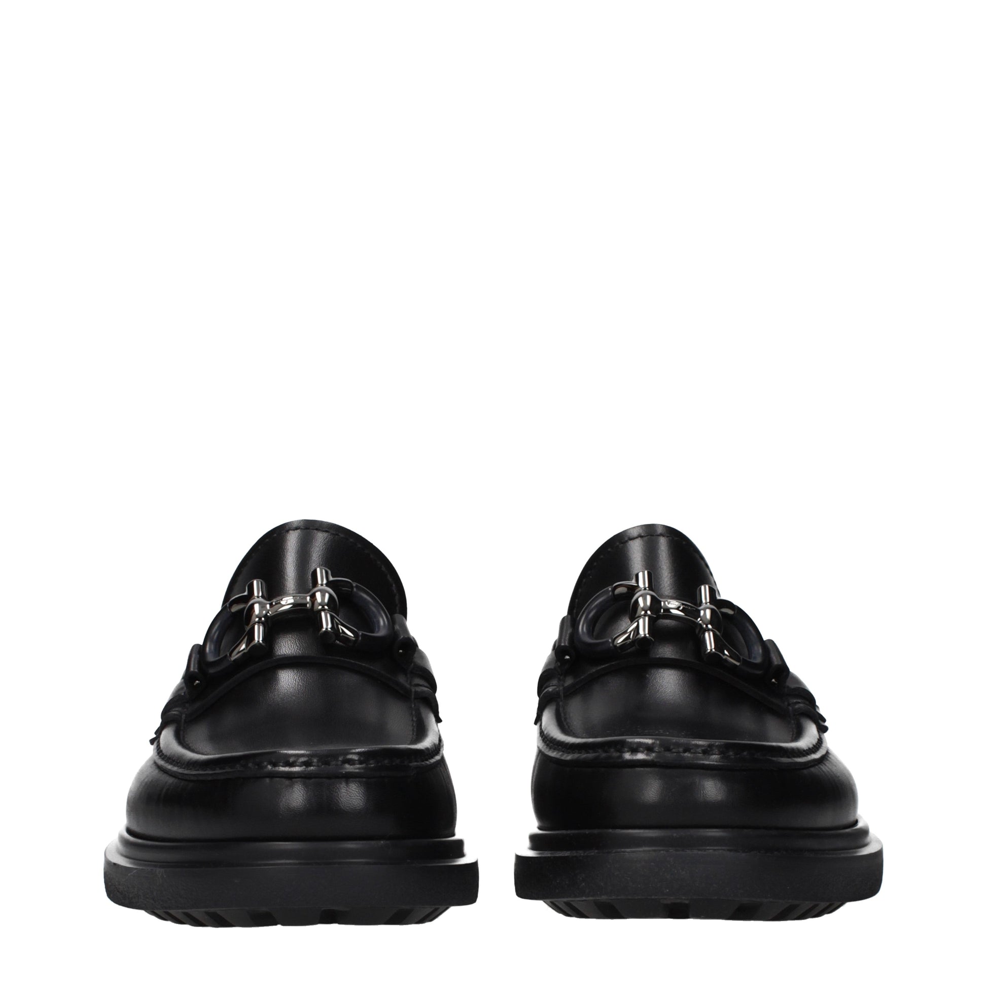 Salvatore Ferragamo Loafers Men Leather Black