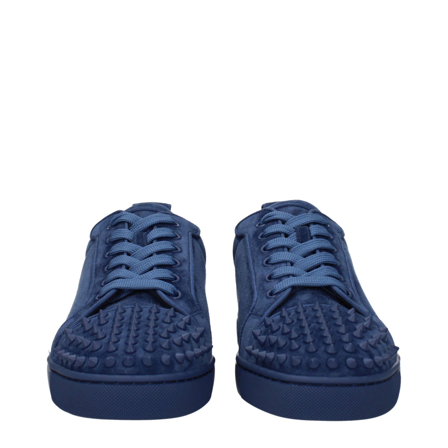 Louboutin Men's Sneakers in Suede Blue/Denim