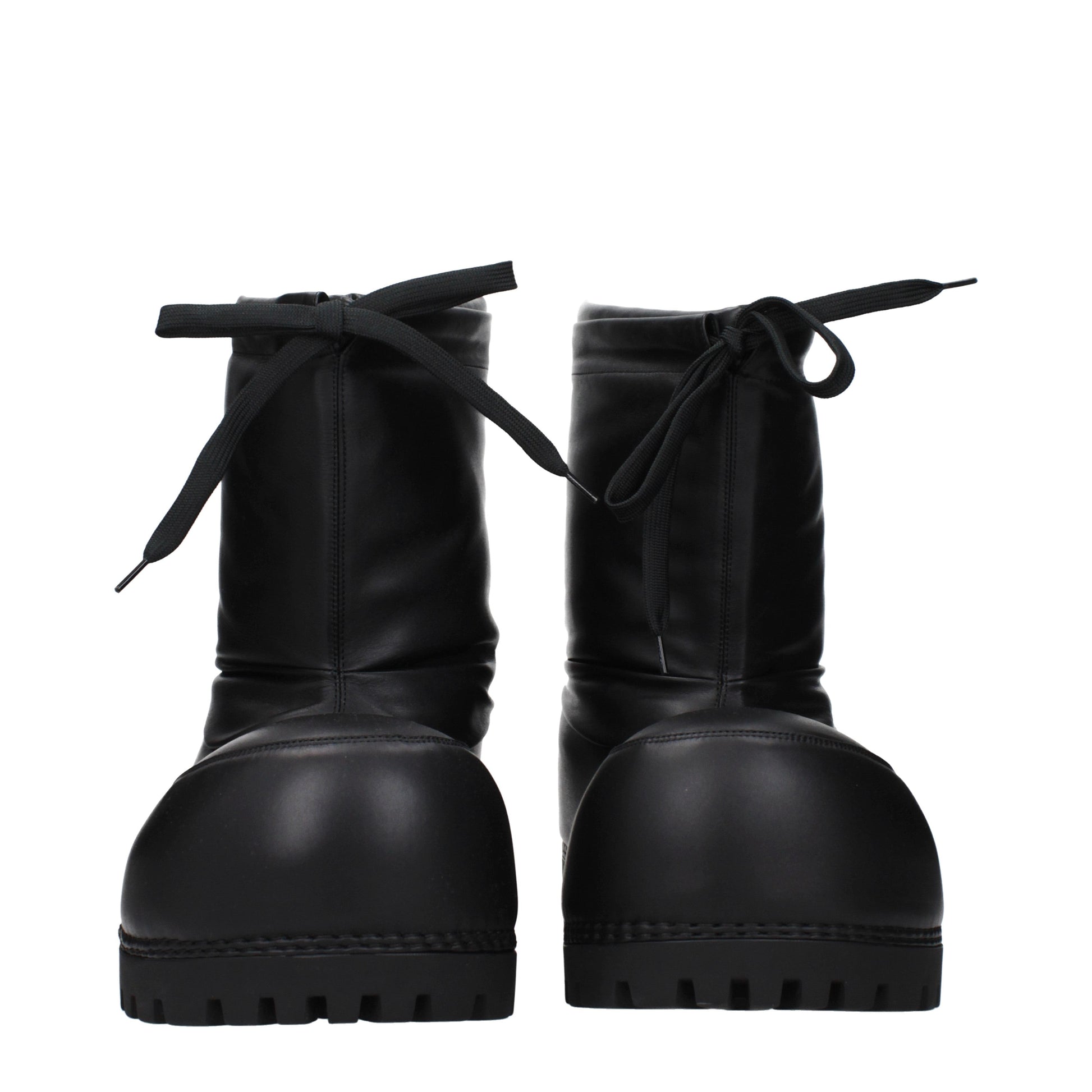 Balenciaga Ankle Boots Women Leather Black