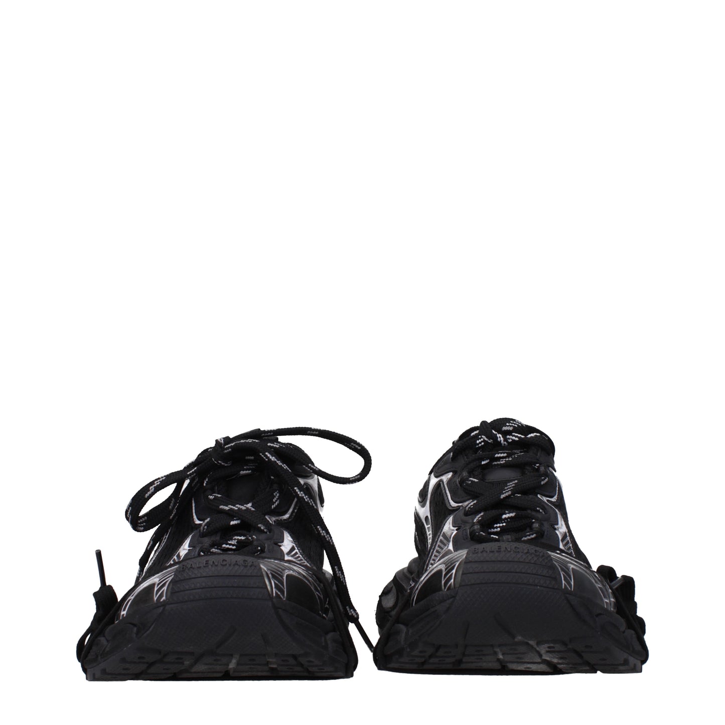 Balenciaga Men's Sneakers in Fabric  Black/White