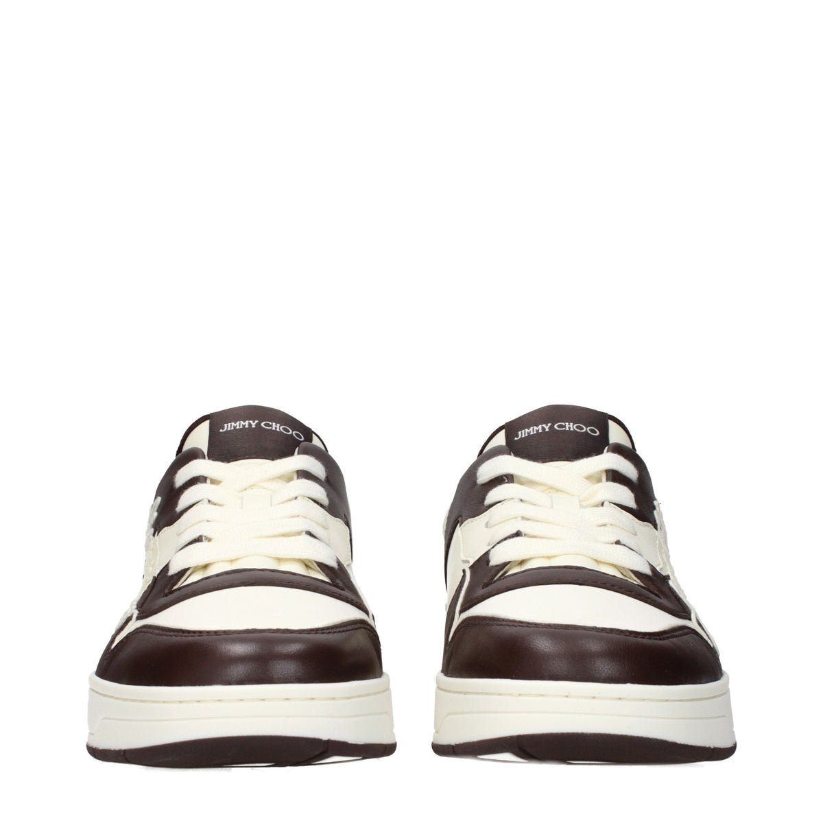Jimmy Choo Sneakers Men Leather Beige/Chocolate