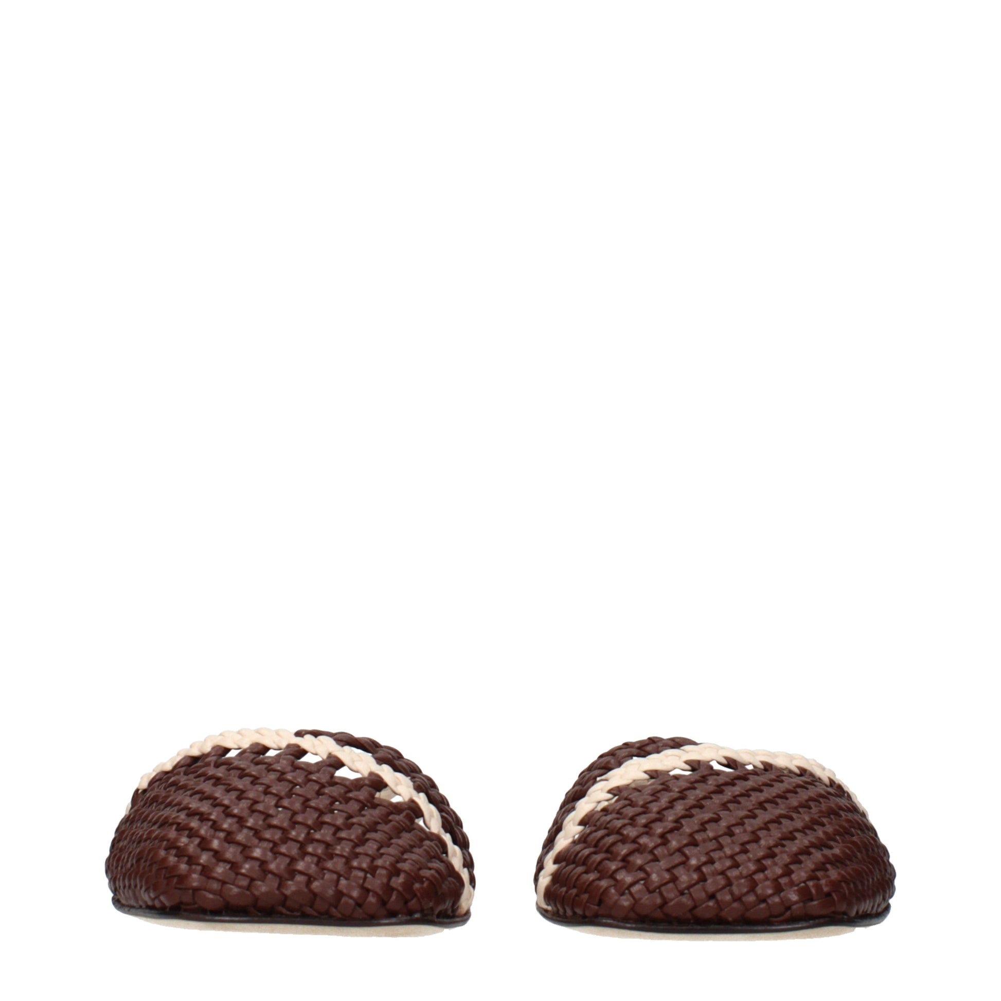 Hereu Sandals Women Leather Brown/Ivory