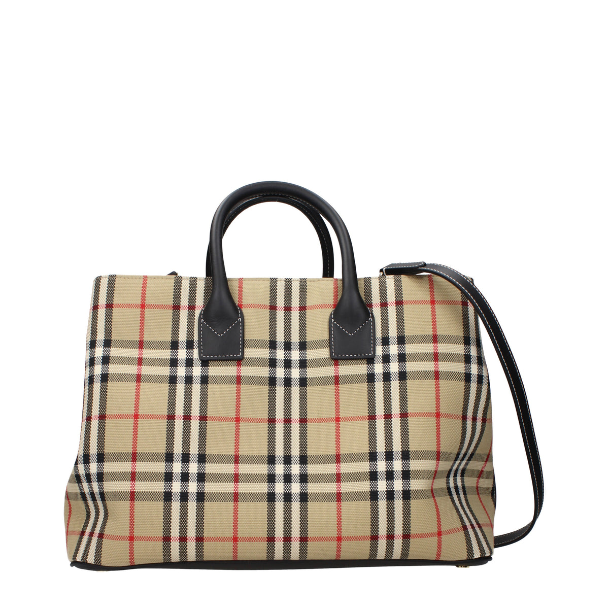 Burberry Handbags Women Fabric  Beige/Black