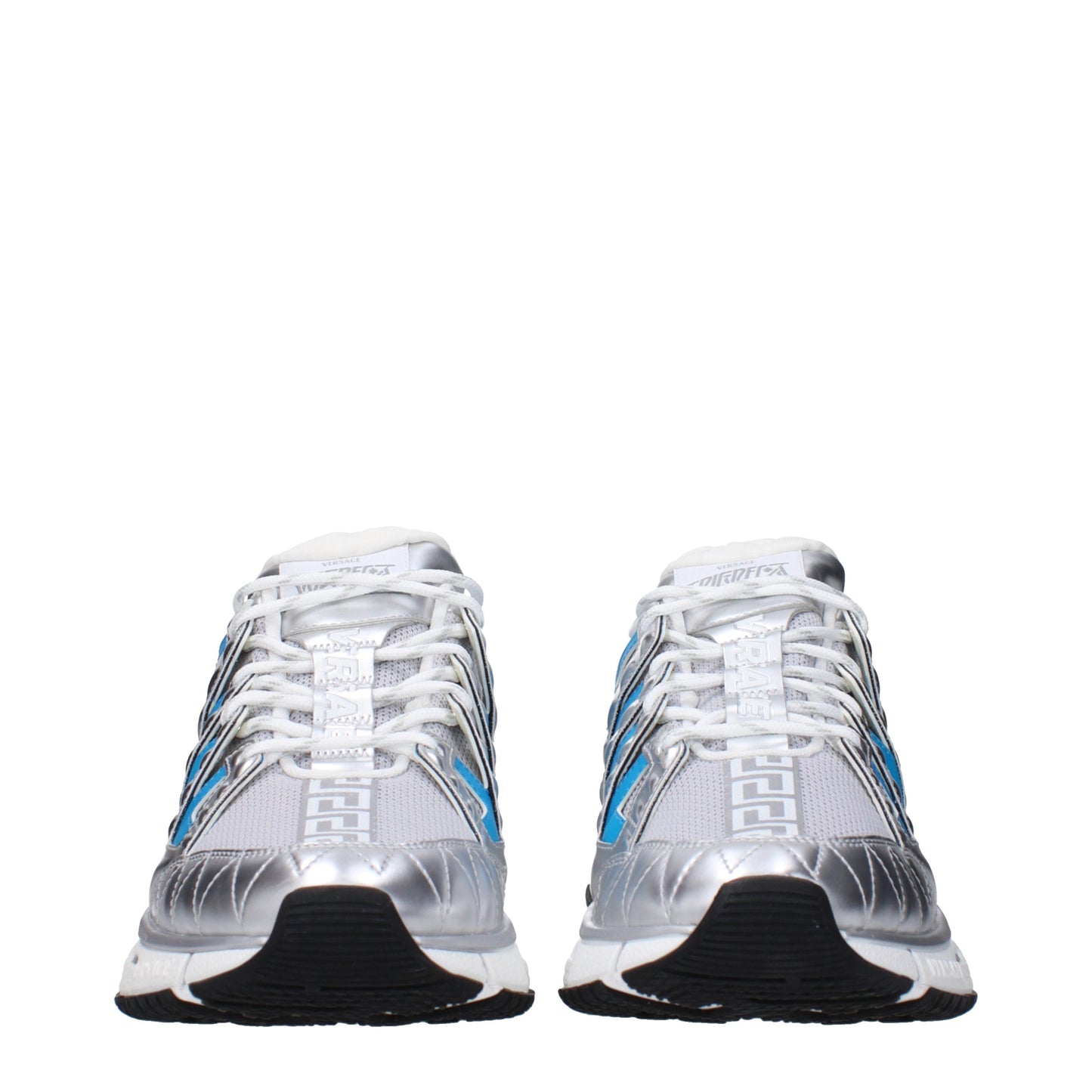 Versace Sneakers Men Fabric  Silver/Light Blue