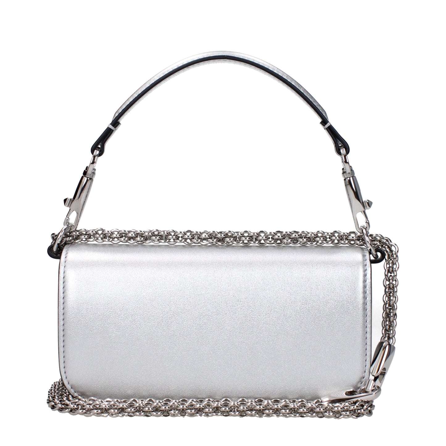 Valentino Garavani Handbags Women Leather Silver