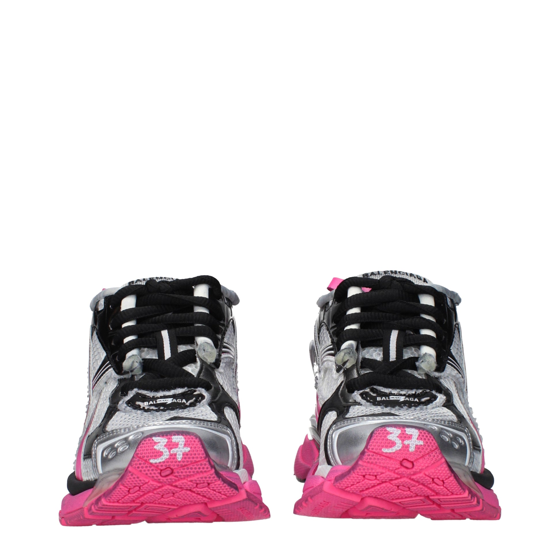 Balenciaga Sneakers Women Fabric  Gray/Fluo Pink