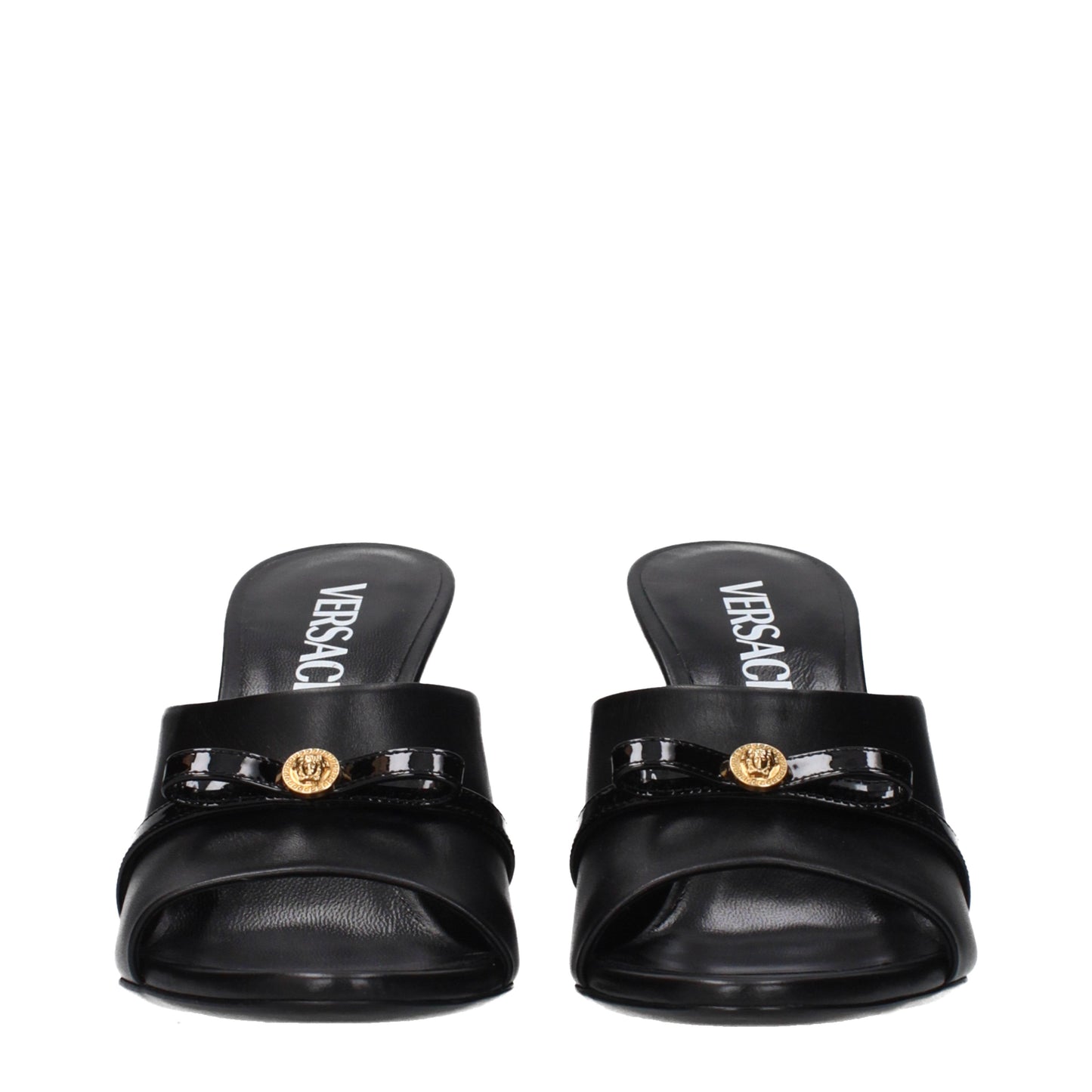Versace Wedges Women Leather Black