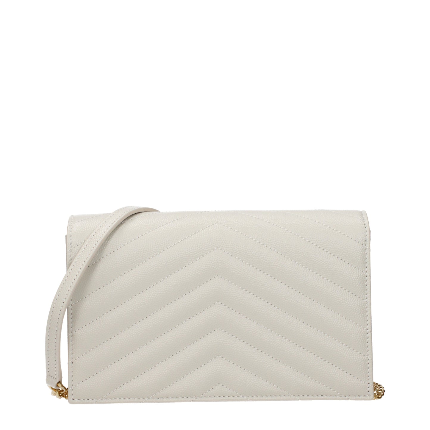 Saint Laurent Crossbody Bags Women Leather Beige/Light Cream