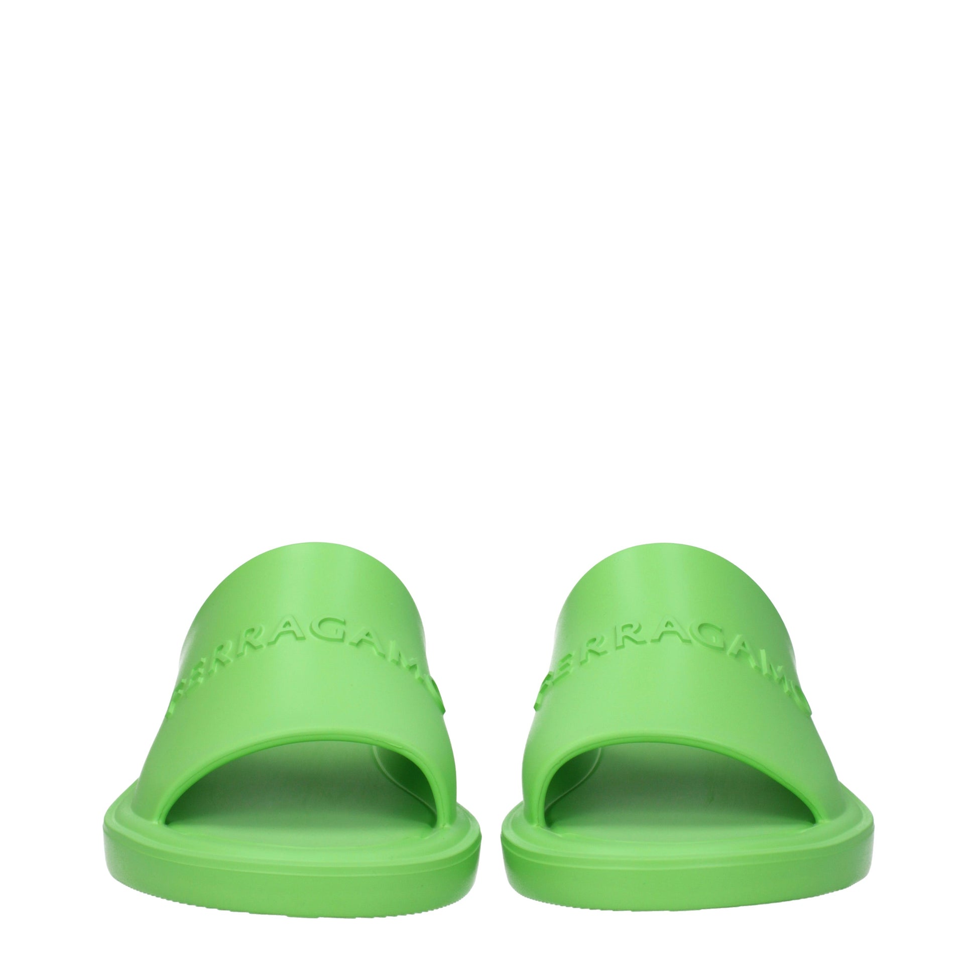 Salvatore Ferragamo Slippers and Clogs Men Rubber Green/Lime