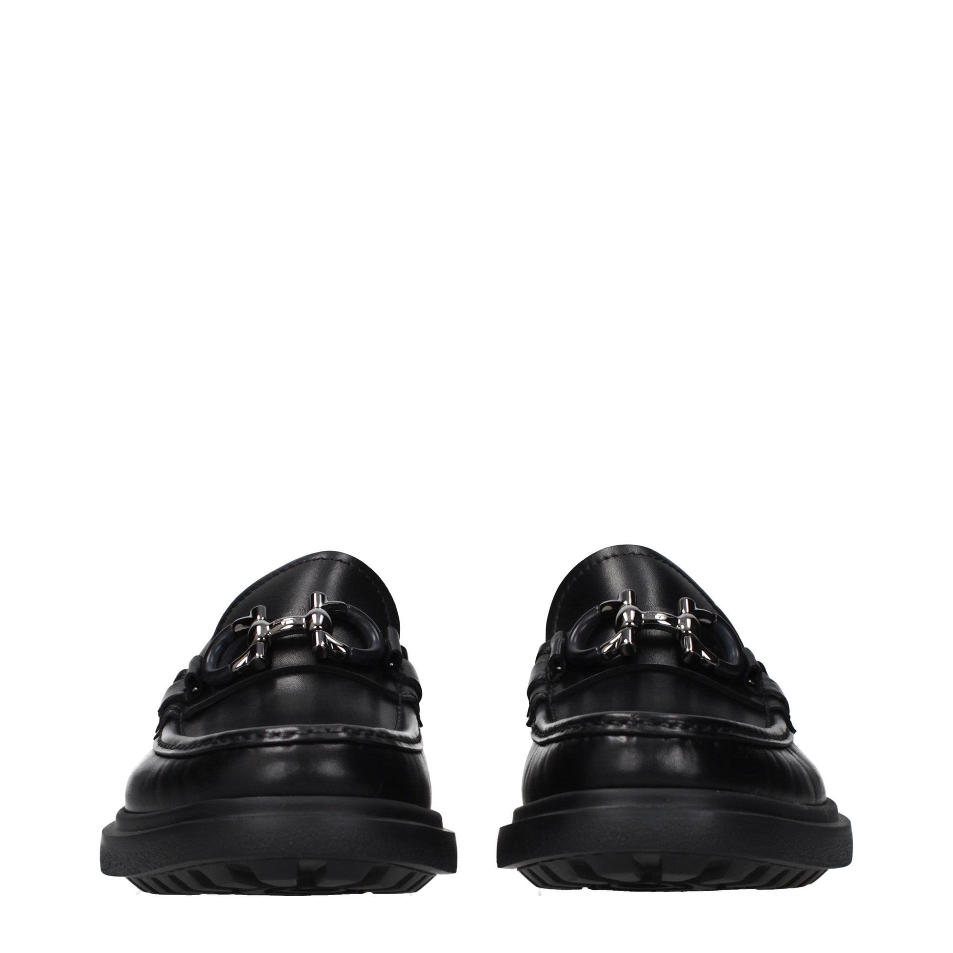 Salvatore Ferragamo Loafers Men Leather Black