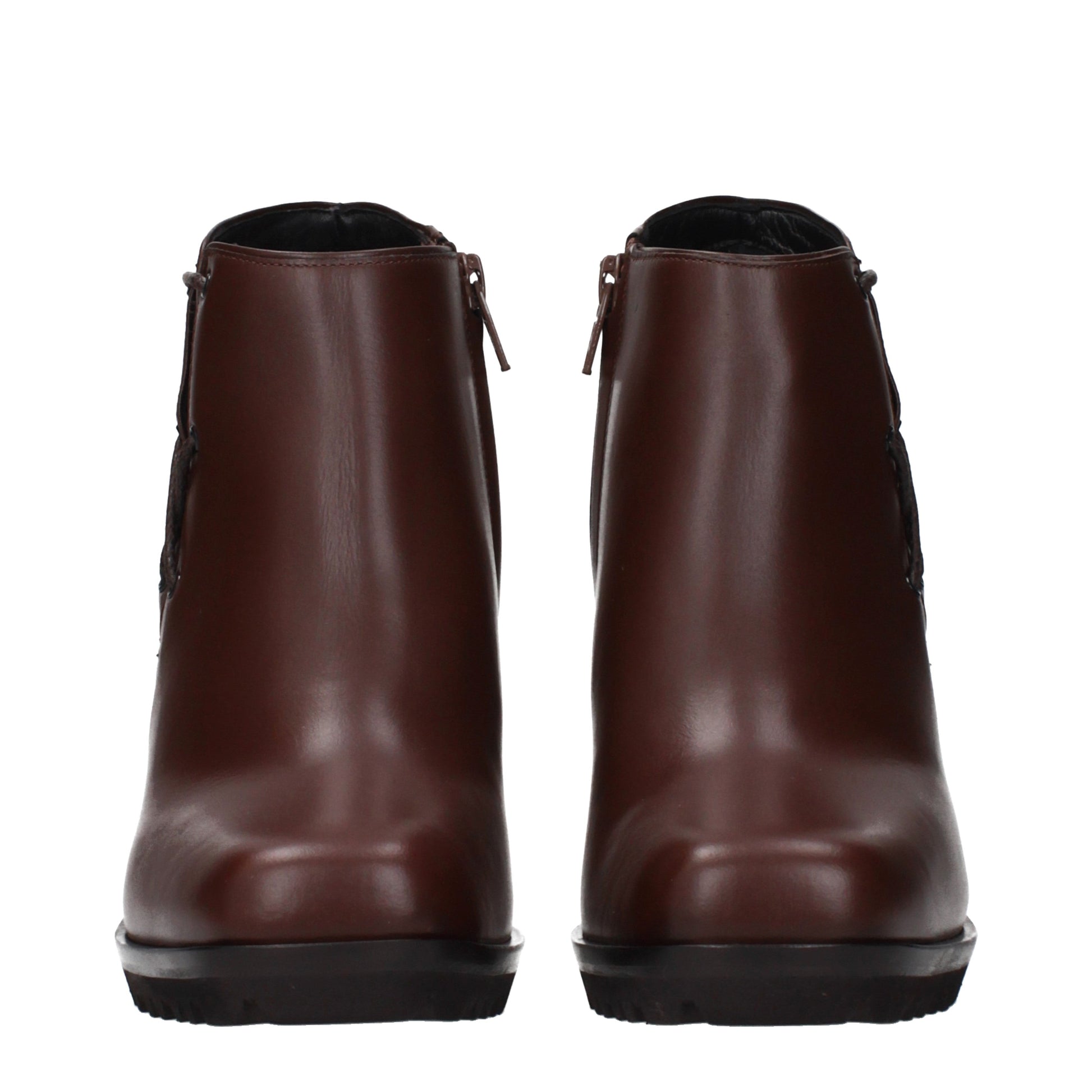 Max Mara Ankle Boots Women Leather Brown/Hickory