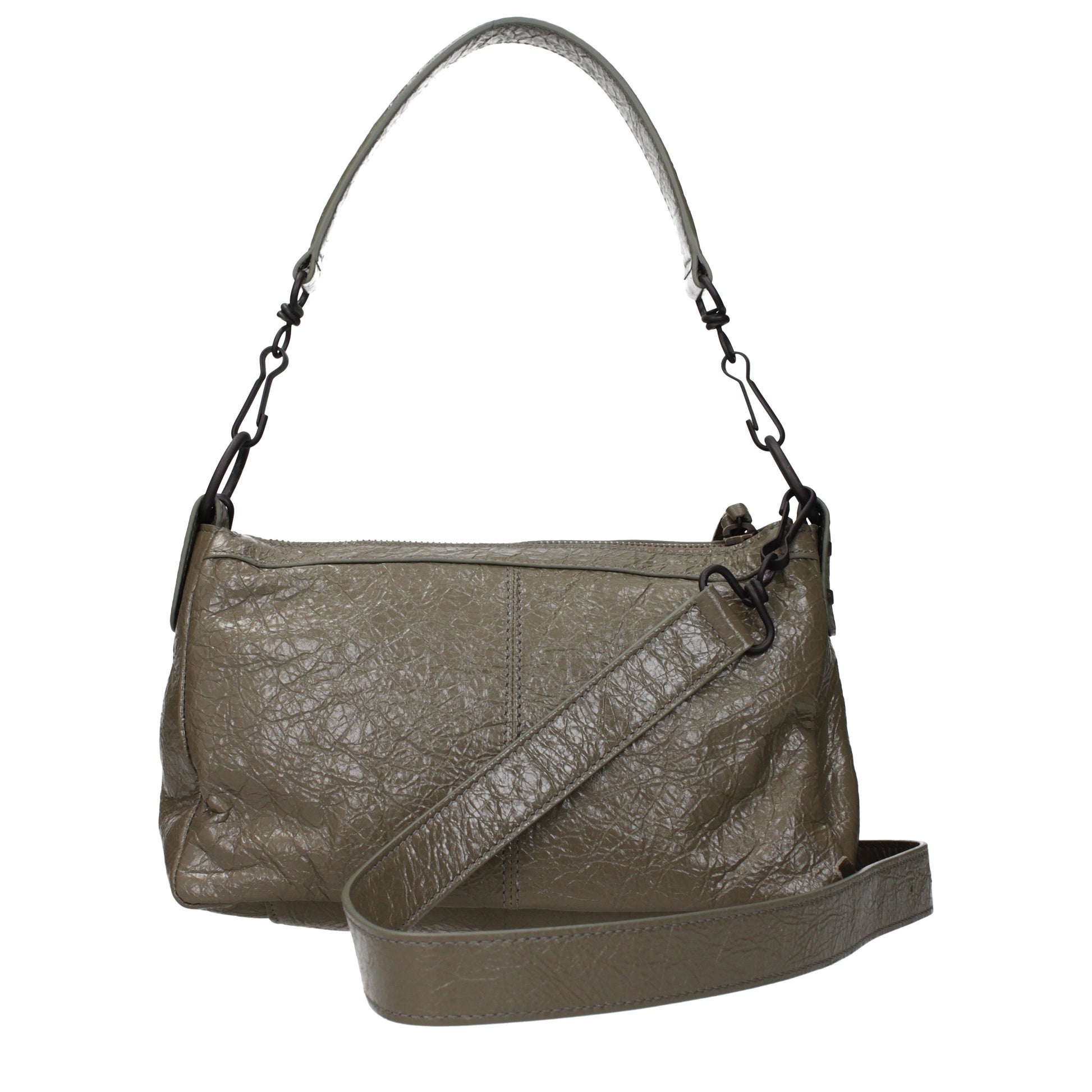 Balenciaga Handbags Women Leather Green/Military Green