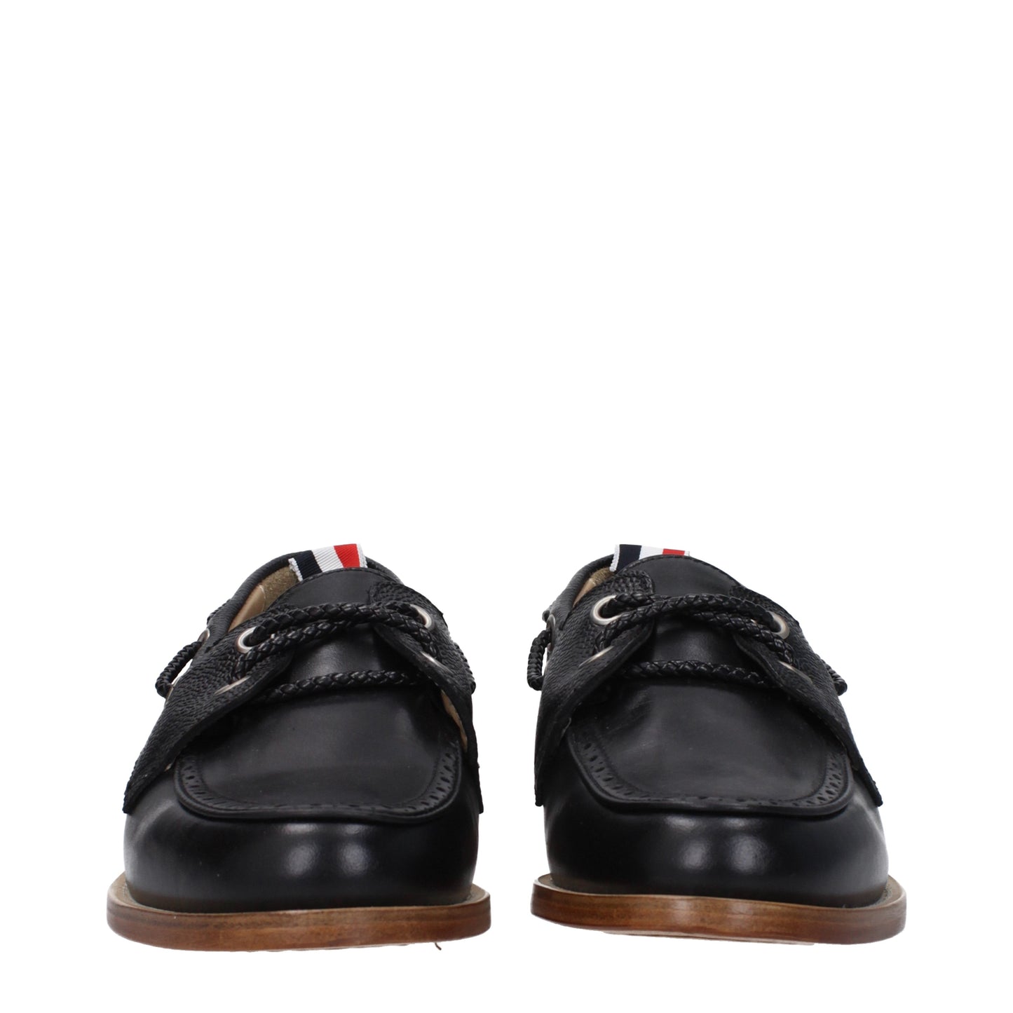 Thom Browne Men's Loafers in Leather Black