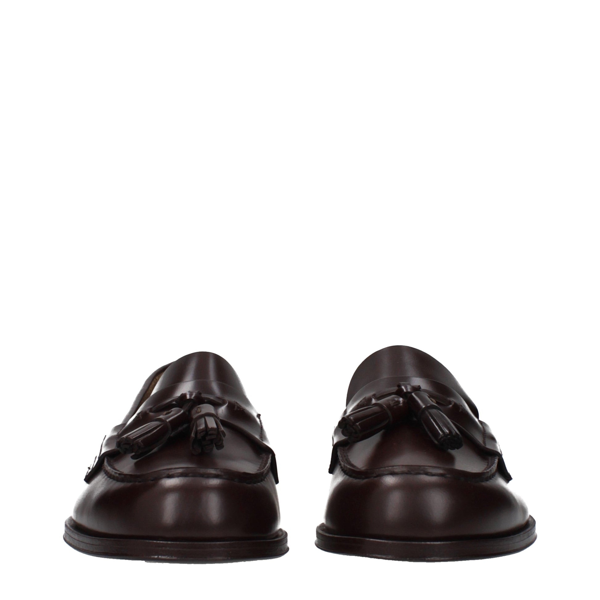 Prada Loafers Men Leather Brown/Burnt