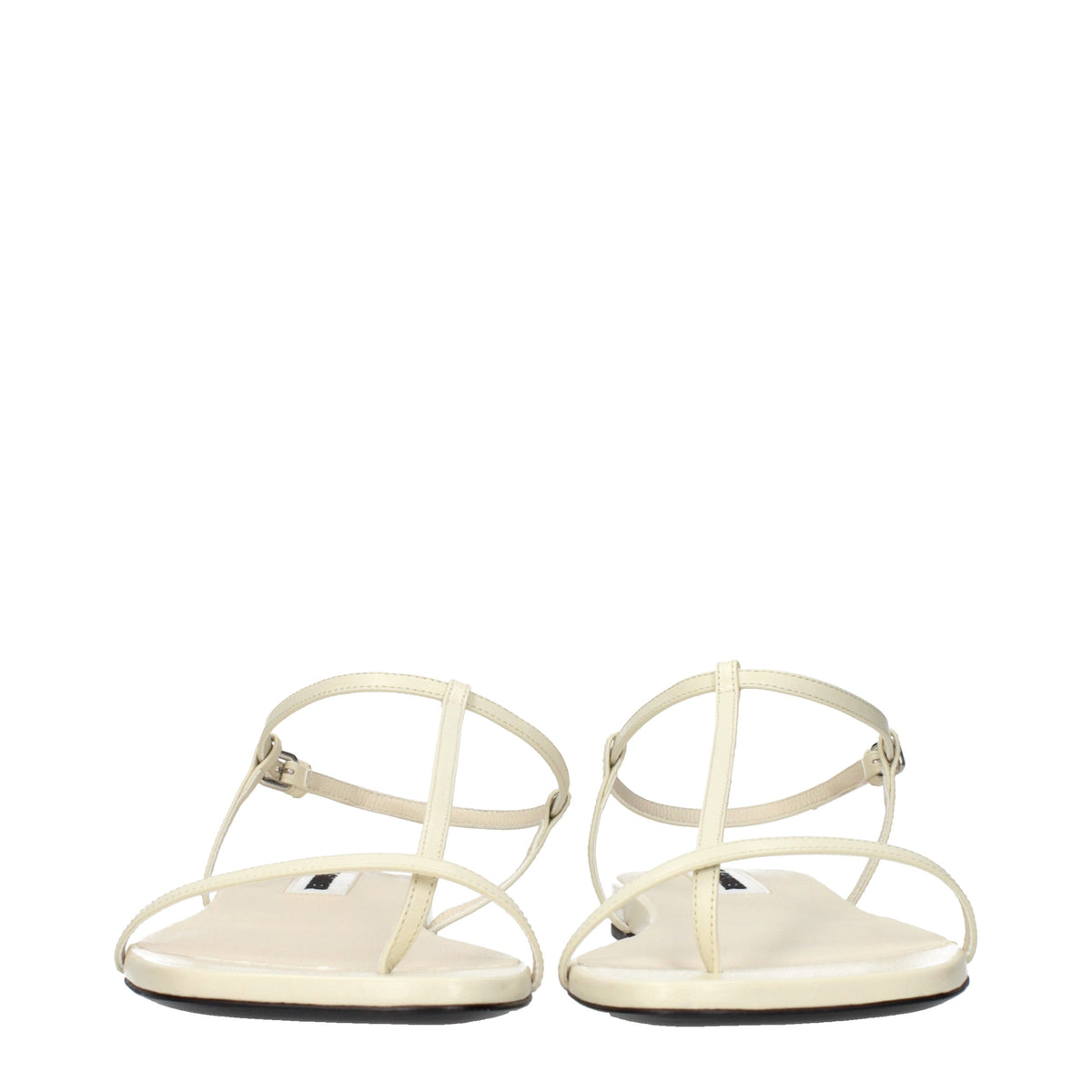 Jil Sander Flip Flops Women Leather Beige/Chalk