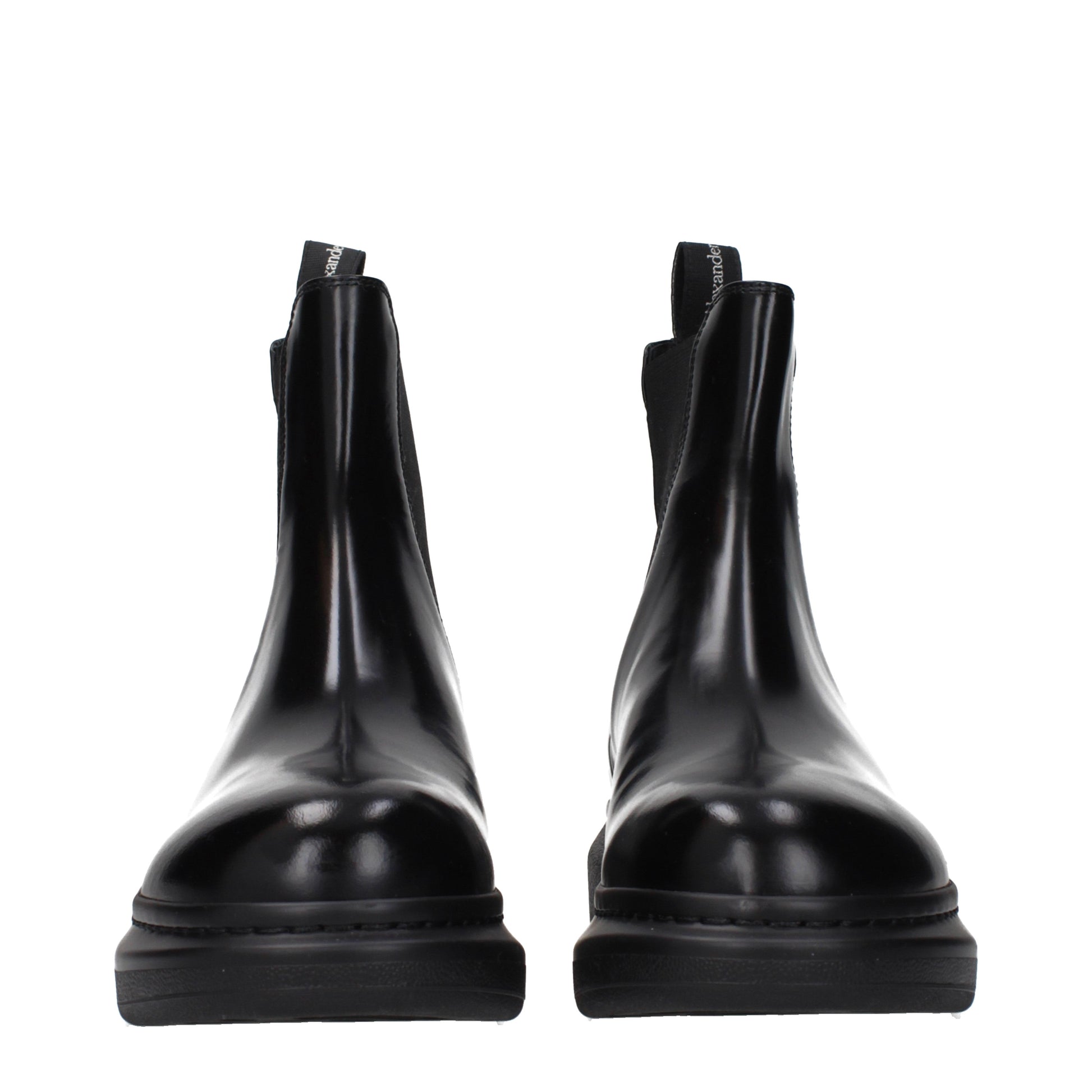 Alexander McQueen Ankle Boots Men Leather Black