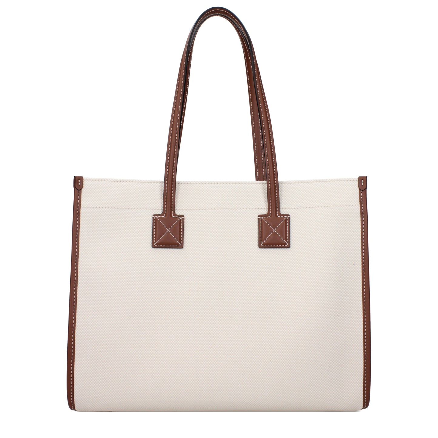 Burberry Shoulder Bags Women Cotton White/Brown