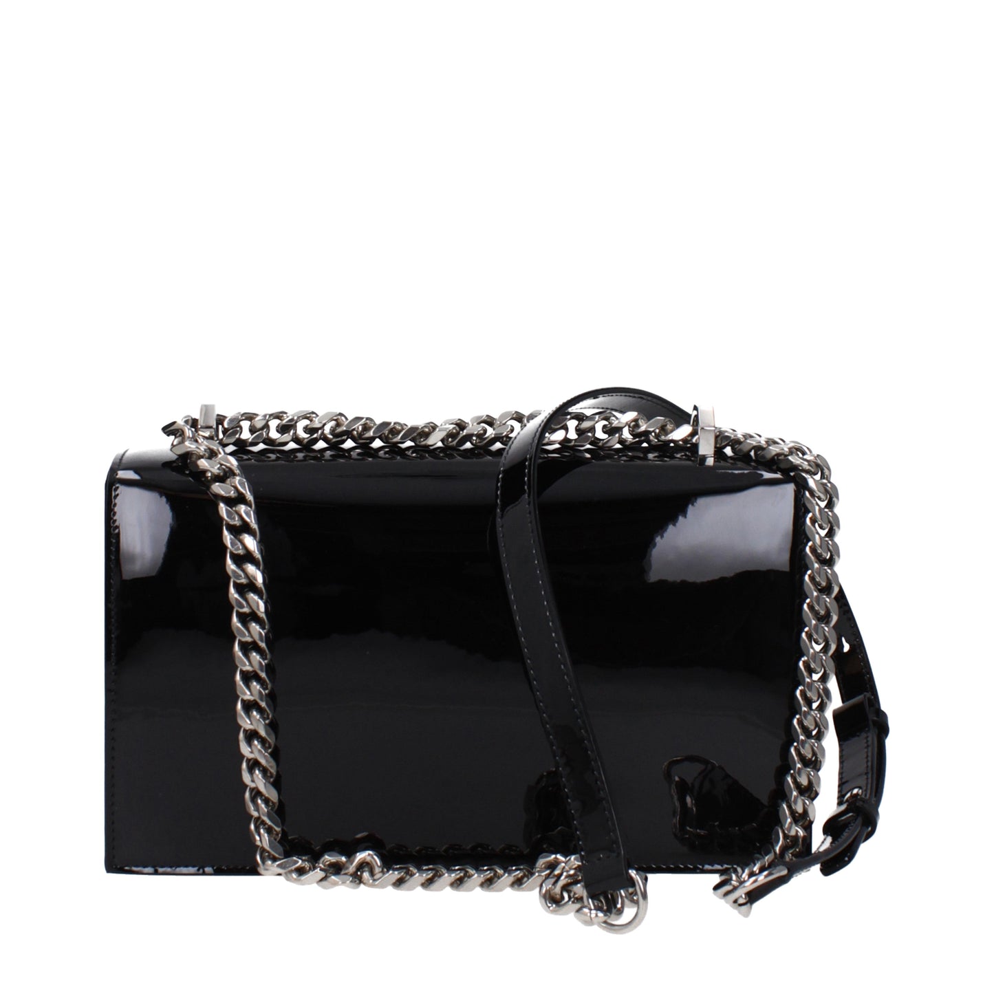 Alexander McQueen Crossbody Bags Women Patent Leather Black