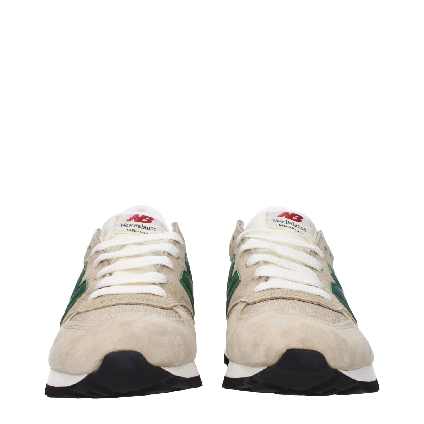 New Balance Men's Sneakers in Suede Beige/Green