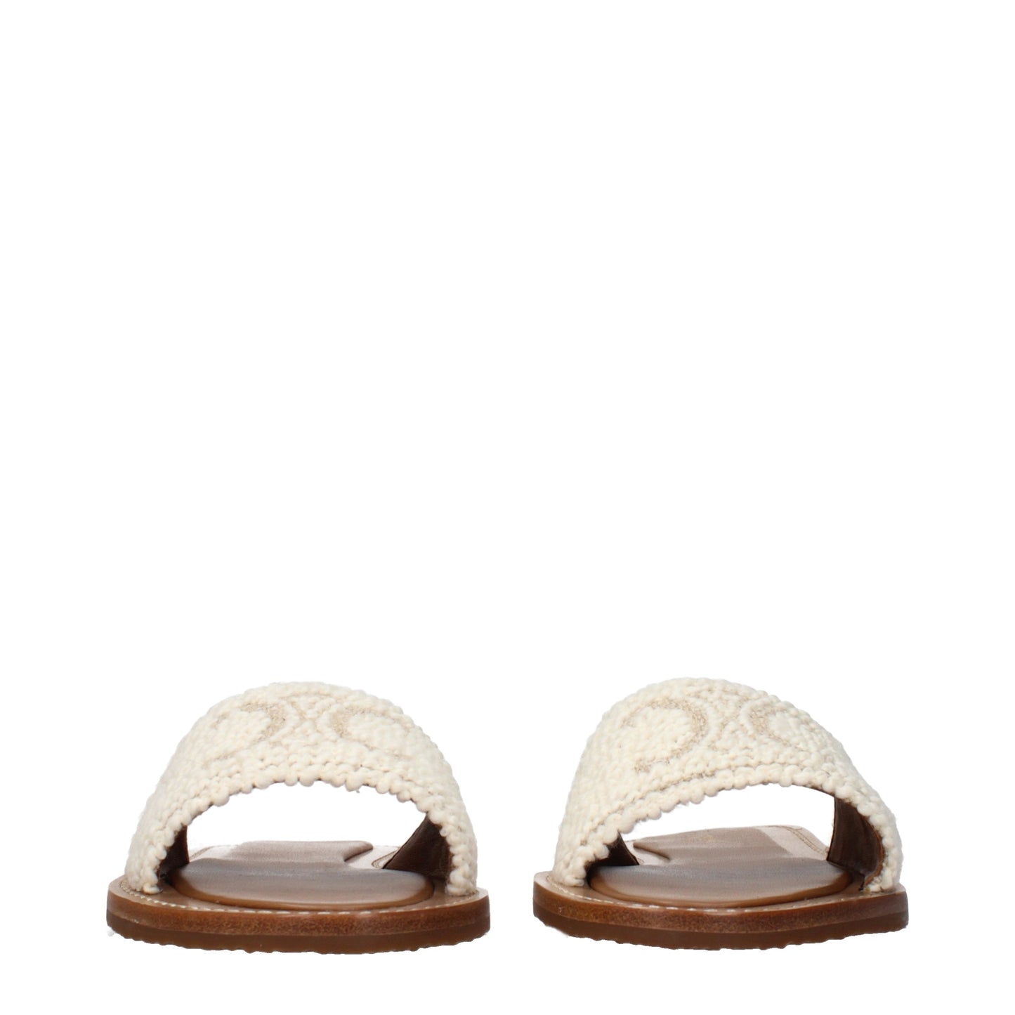 Celine Slippers and Clogs Women Fabric  Beige/Ecru