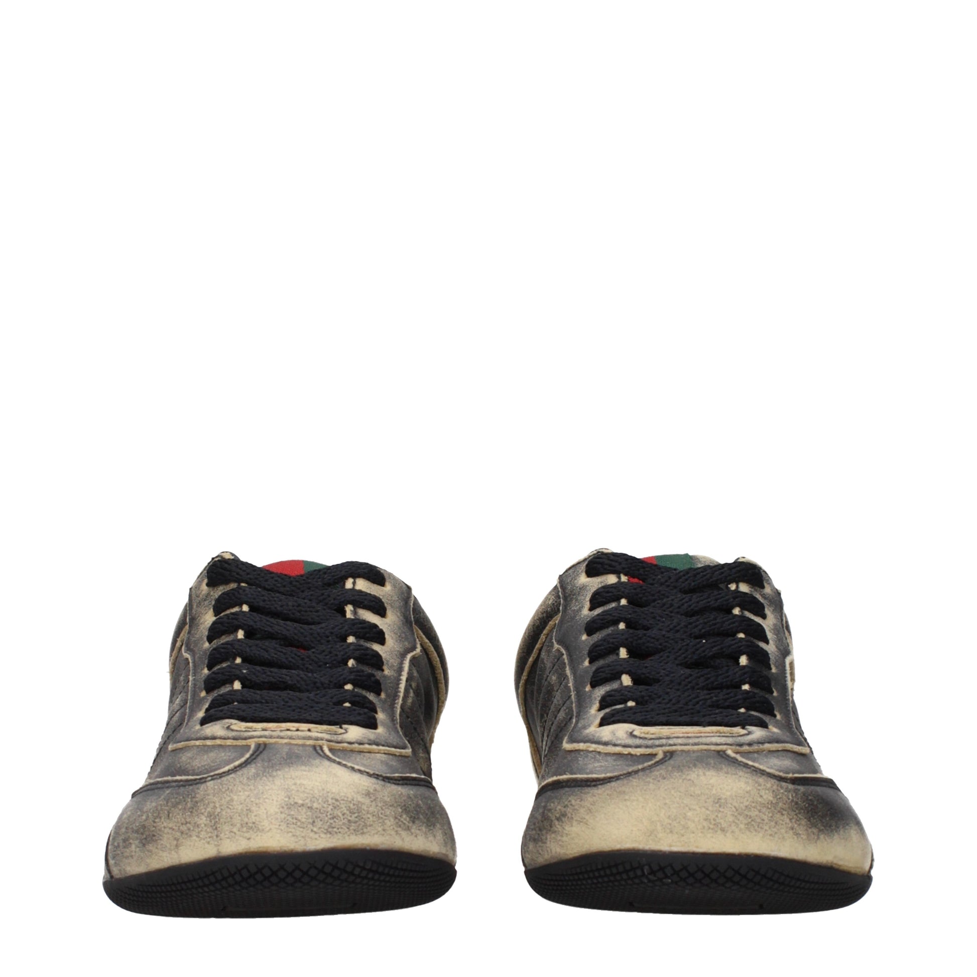 Gucci Sneakers Women Leather Black/Ivory