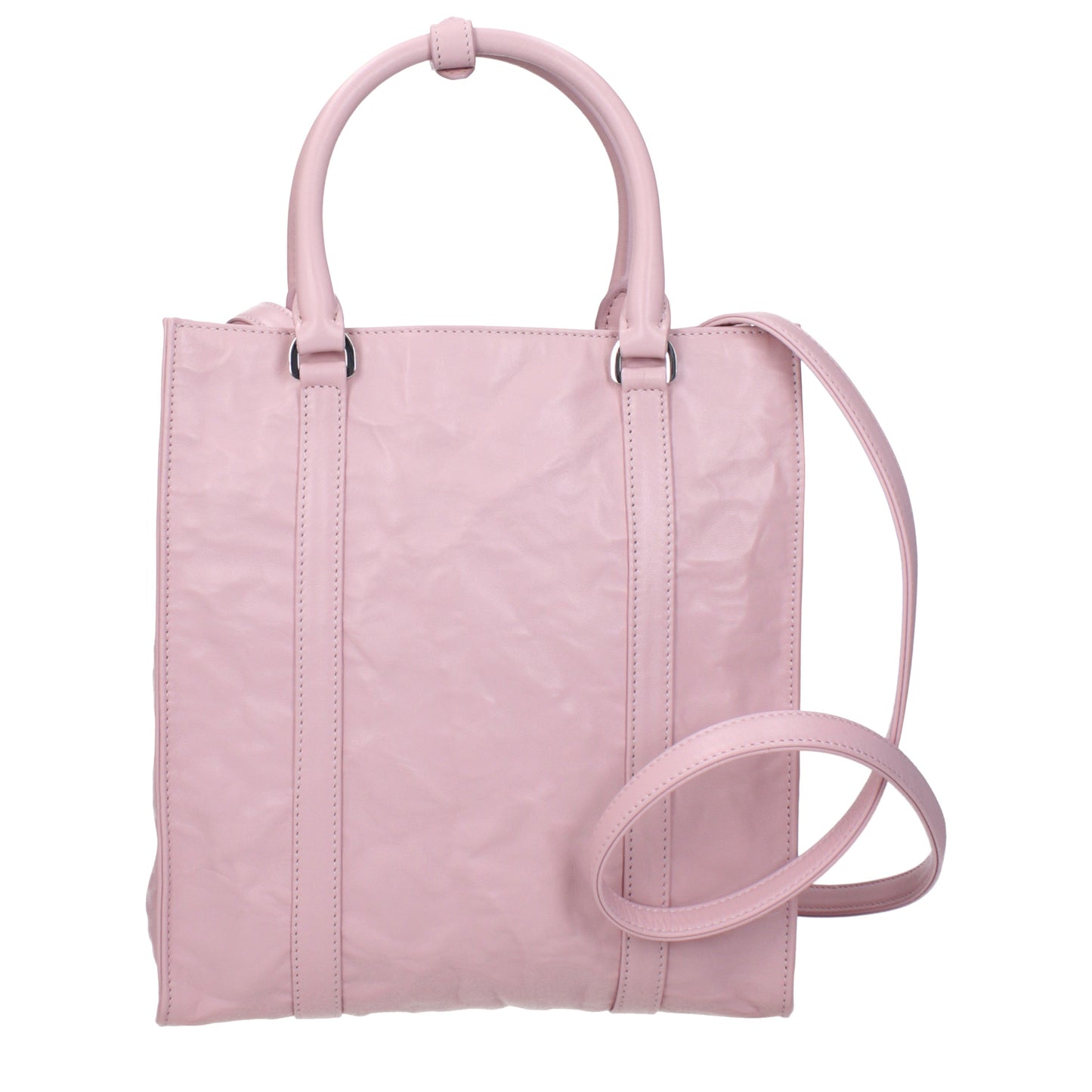 Prada Handbags Women Leather Pink/Alabaster