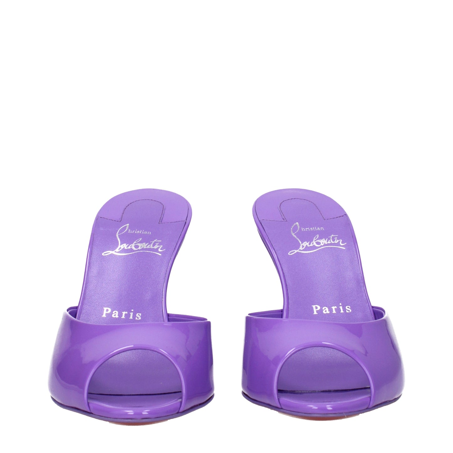 Louboutin Women's Wedges Patent Leather Violet