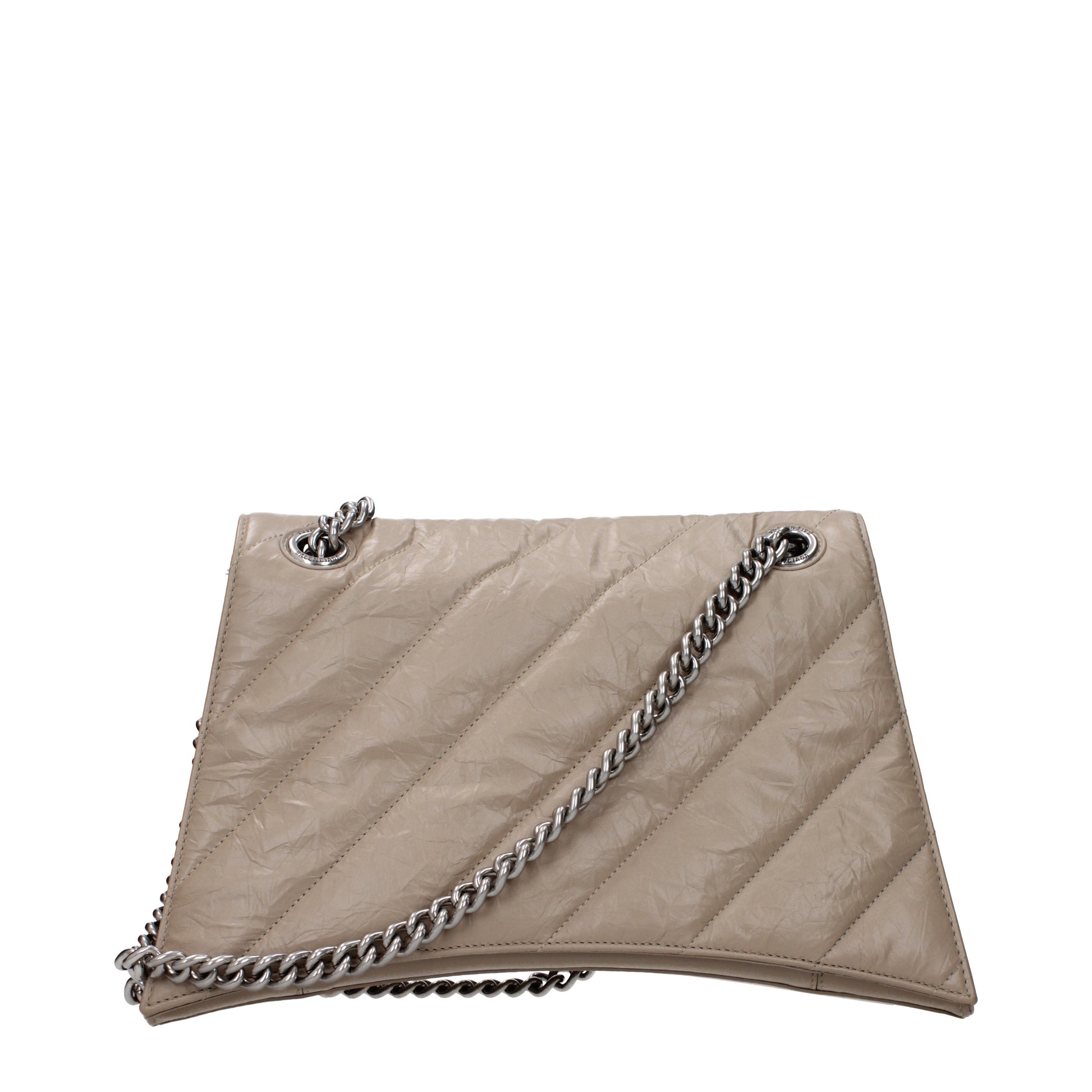 Balenciaga Shoulder Bags Women Leather Beige