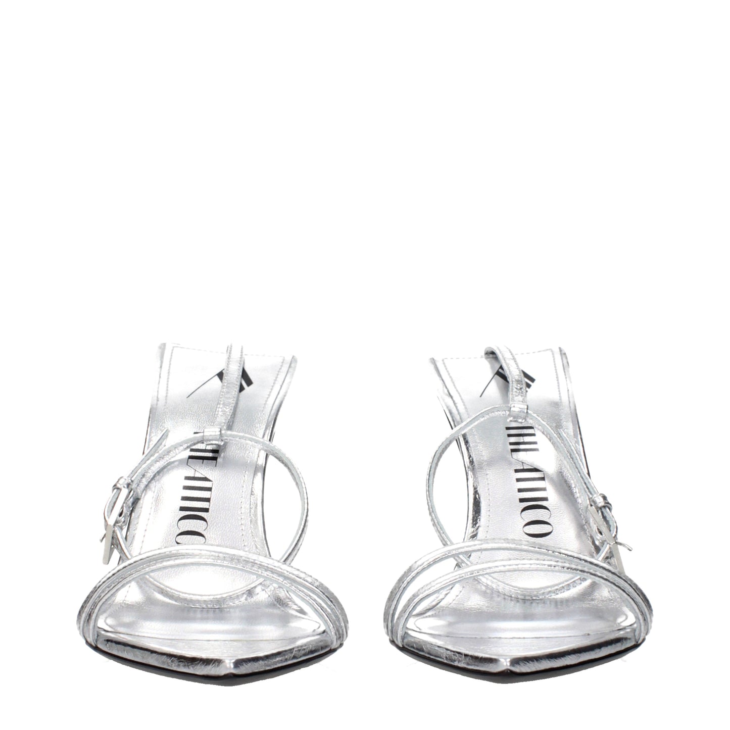 The Attico Sandals Women Leather Silver