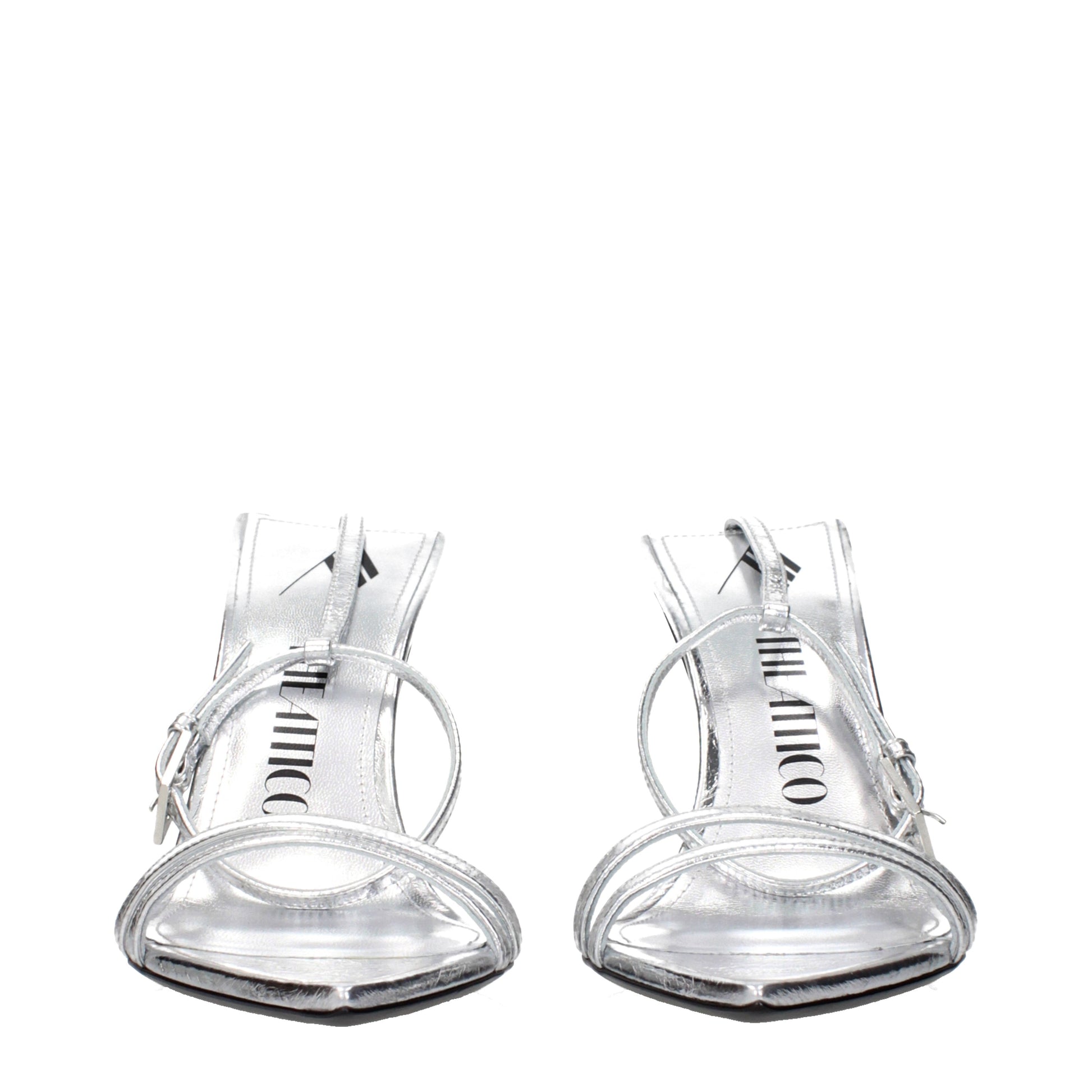 The Attico Sandals Women Leather Silver