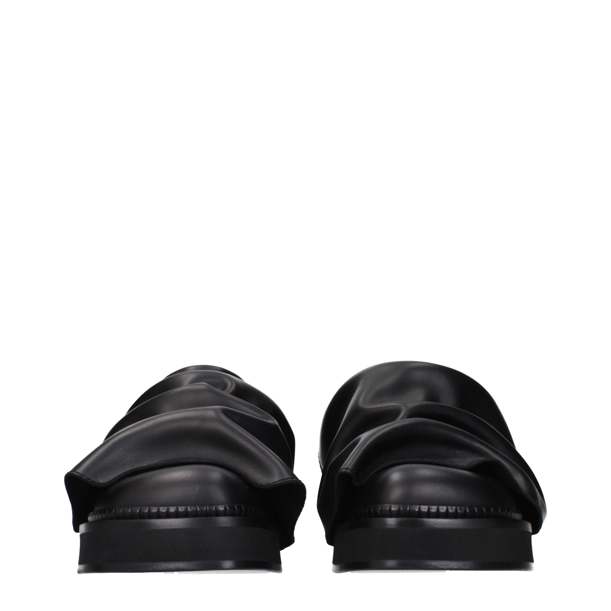 The Attico Slippers and Clogs Women Leather Black