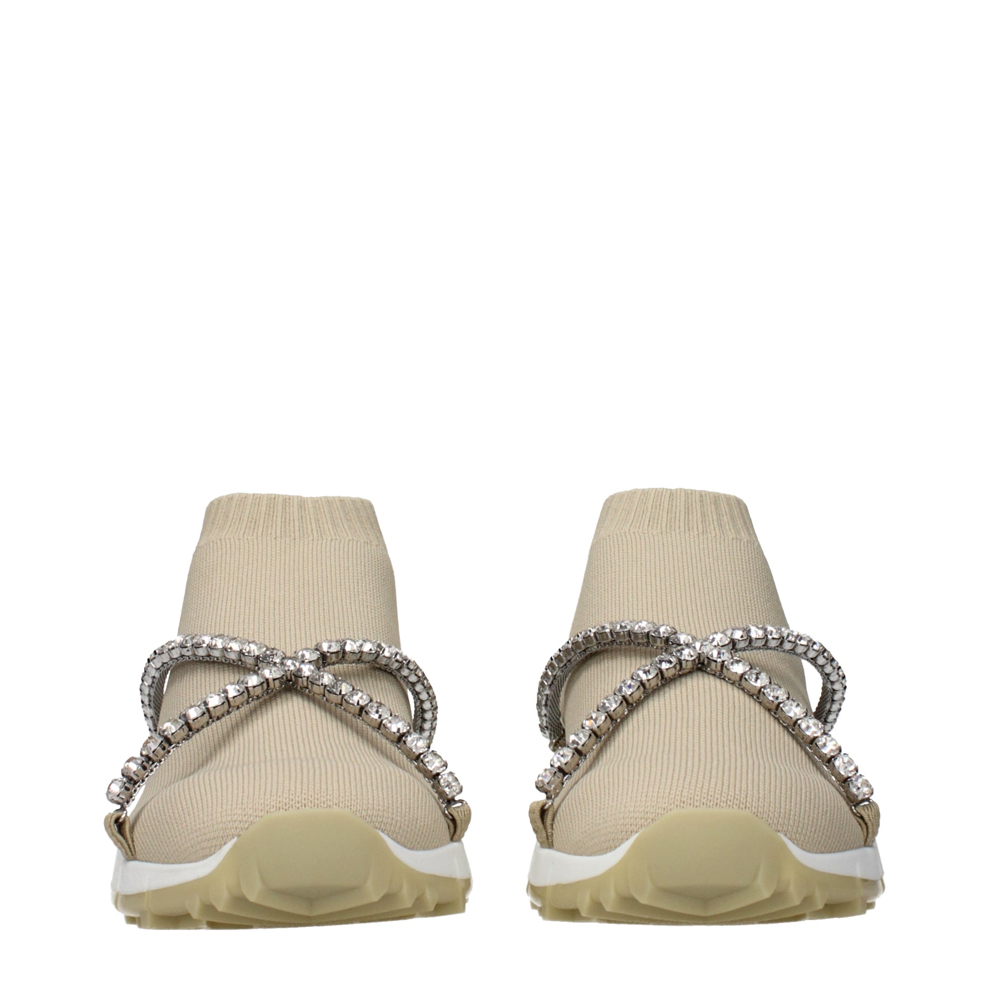 Jimmy Choo Slip on Women Fabric  Beige/Sand