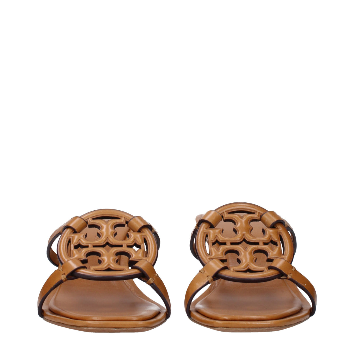 Tory Burch Sandals Women Leather Brown/Caramel