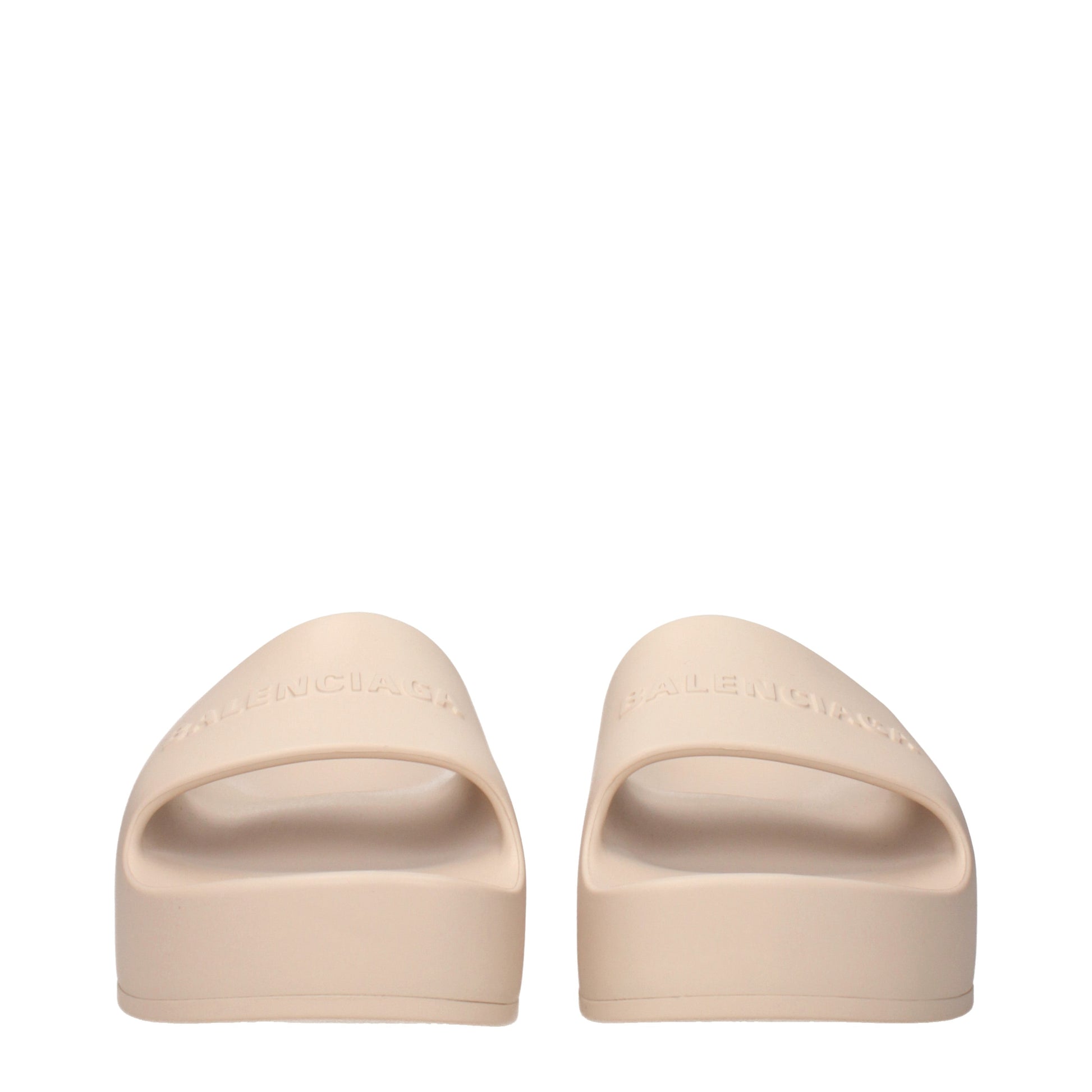 Balenciaga Slippers and Clogs Women Rubber Beige/Sand