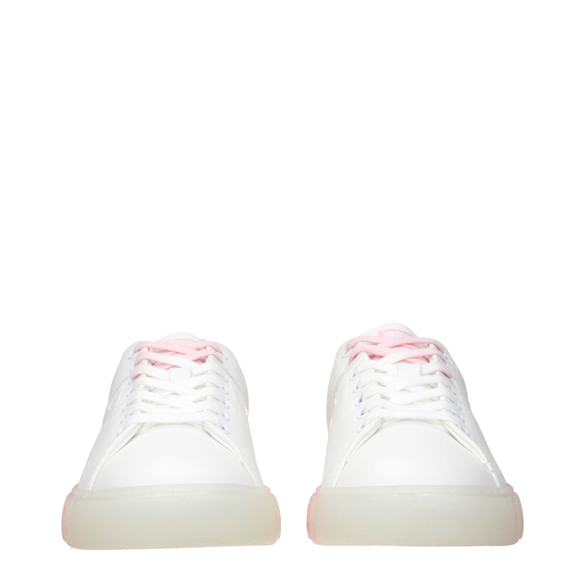 Versace Sneakers Women Leather White/Pastel Pink