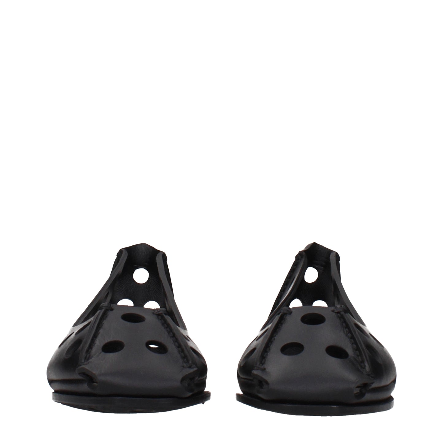 Alaia Ballet Flats Women Leather Black