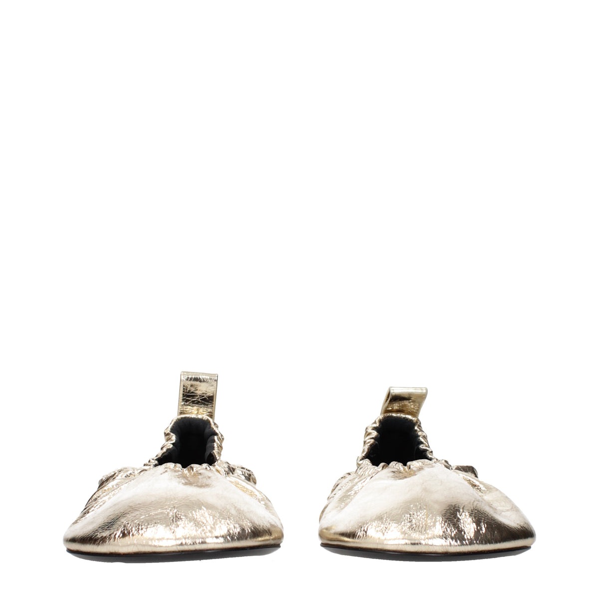 Jil Sander Ballet Flats Women Leather Gold