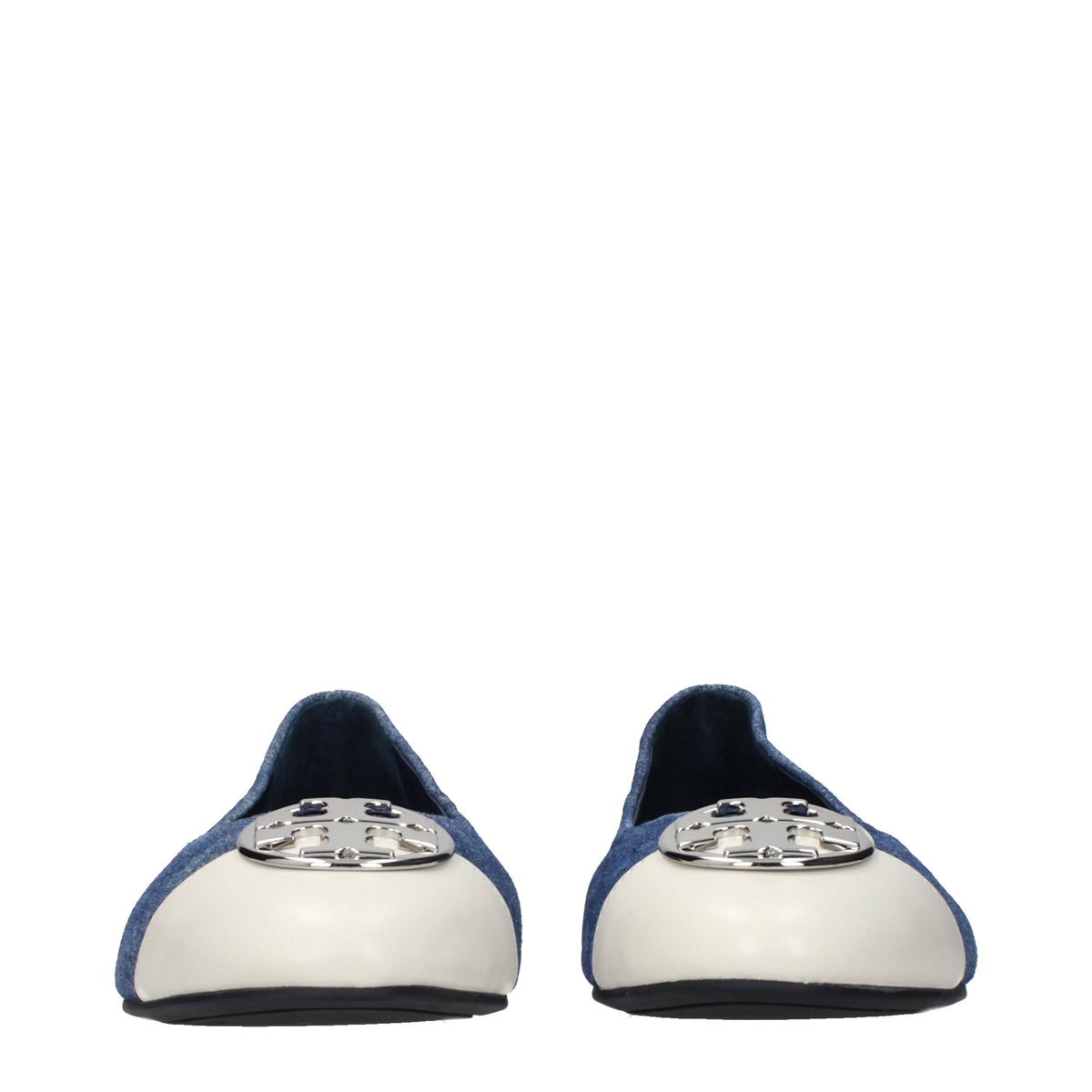 Tory Burch Ballet Flats Women Fabric  Blue/Beige