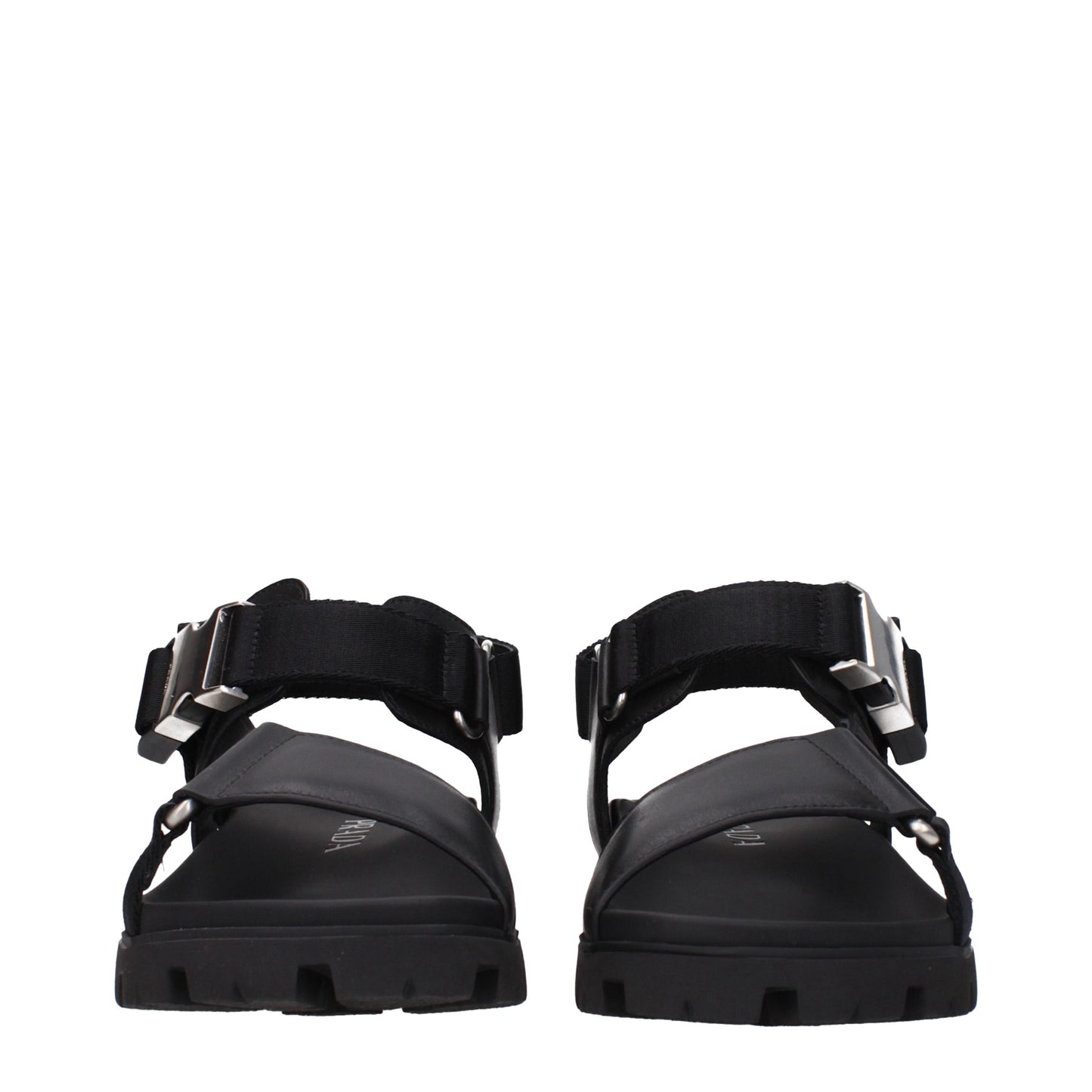 Prada Men's Sandals in Leather Black