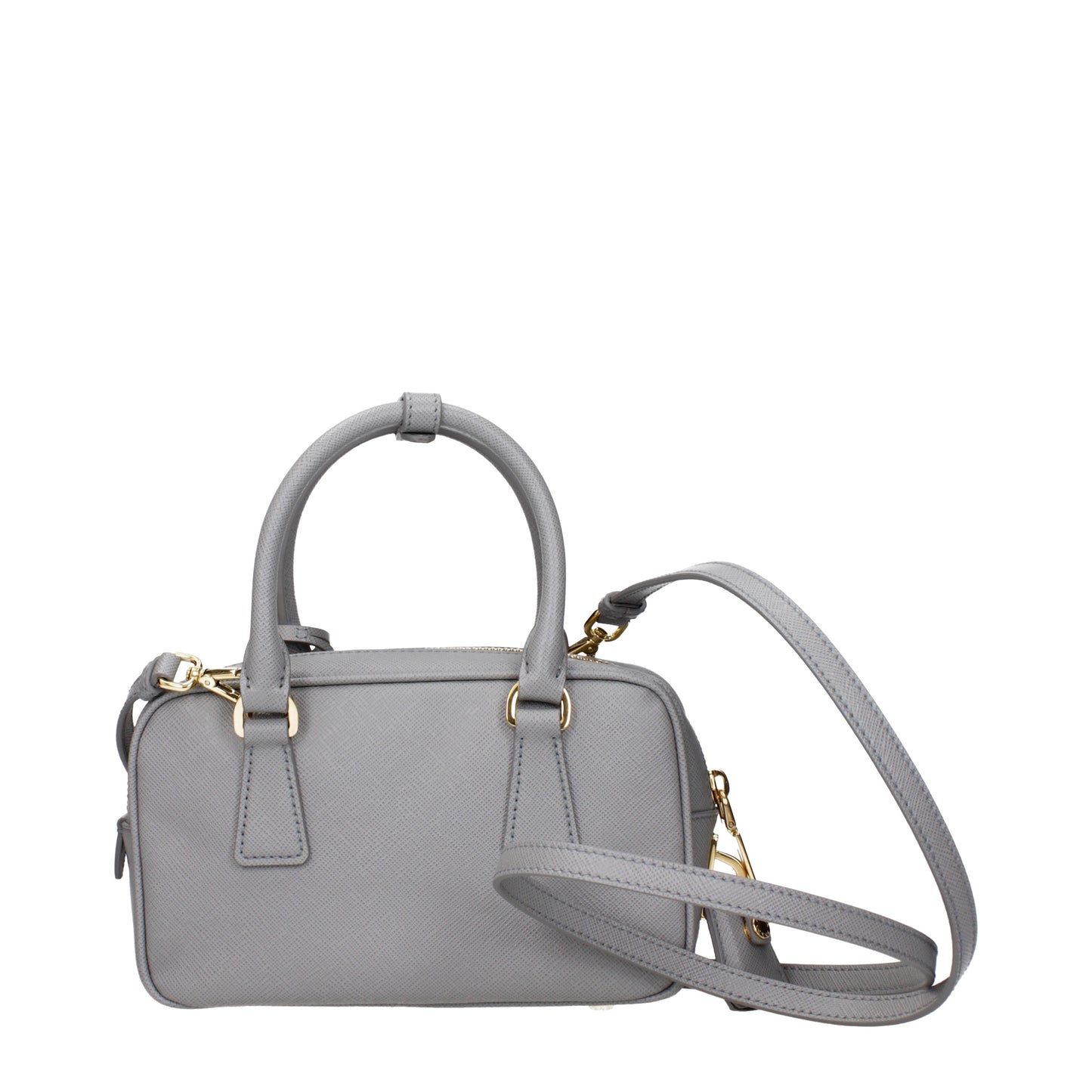 Prada Handbags Women Leather Gray/Cloud
