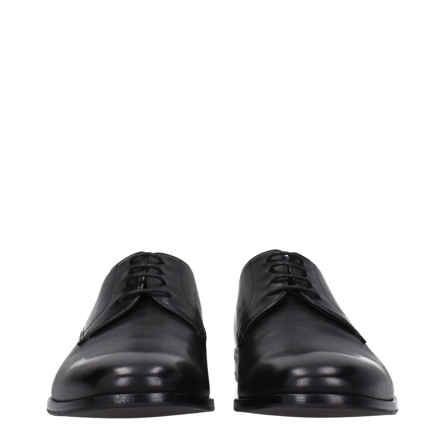 Prada Men's Lace ups in Leather Black