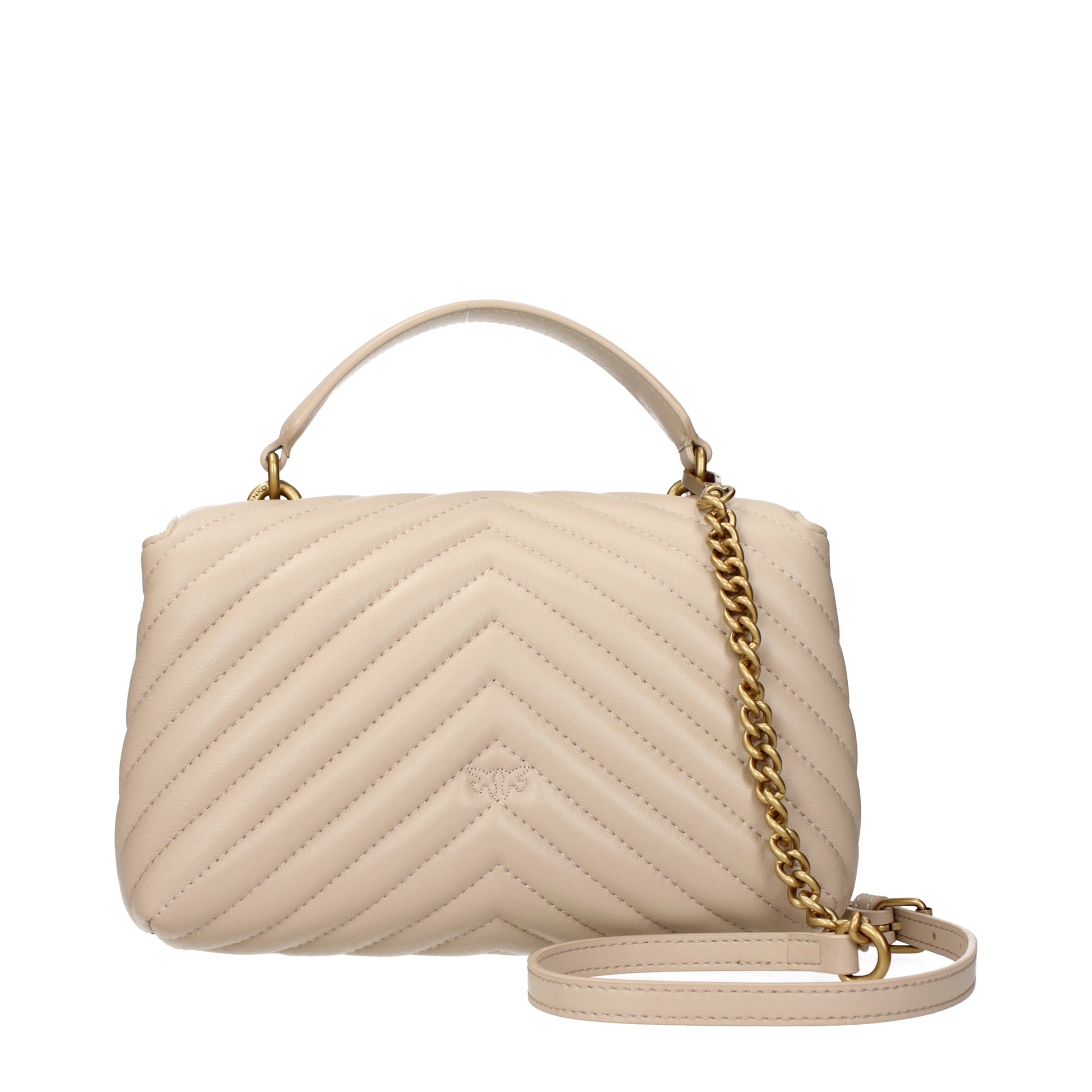 Pinko Handbags Women Leather Beige