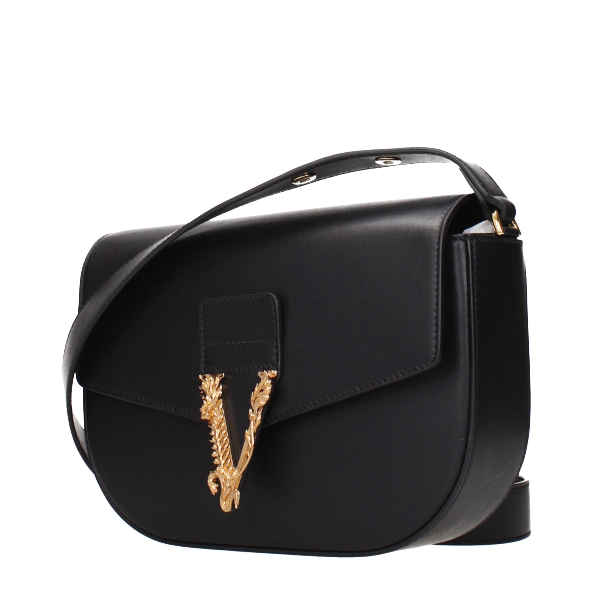 Versace Crossbody Bags Women Leather Black