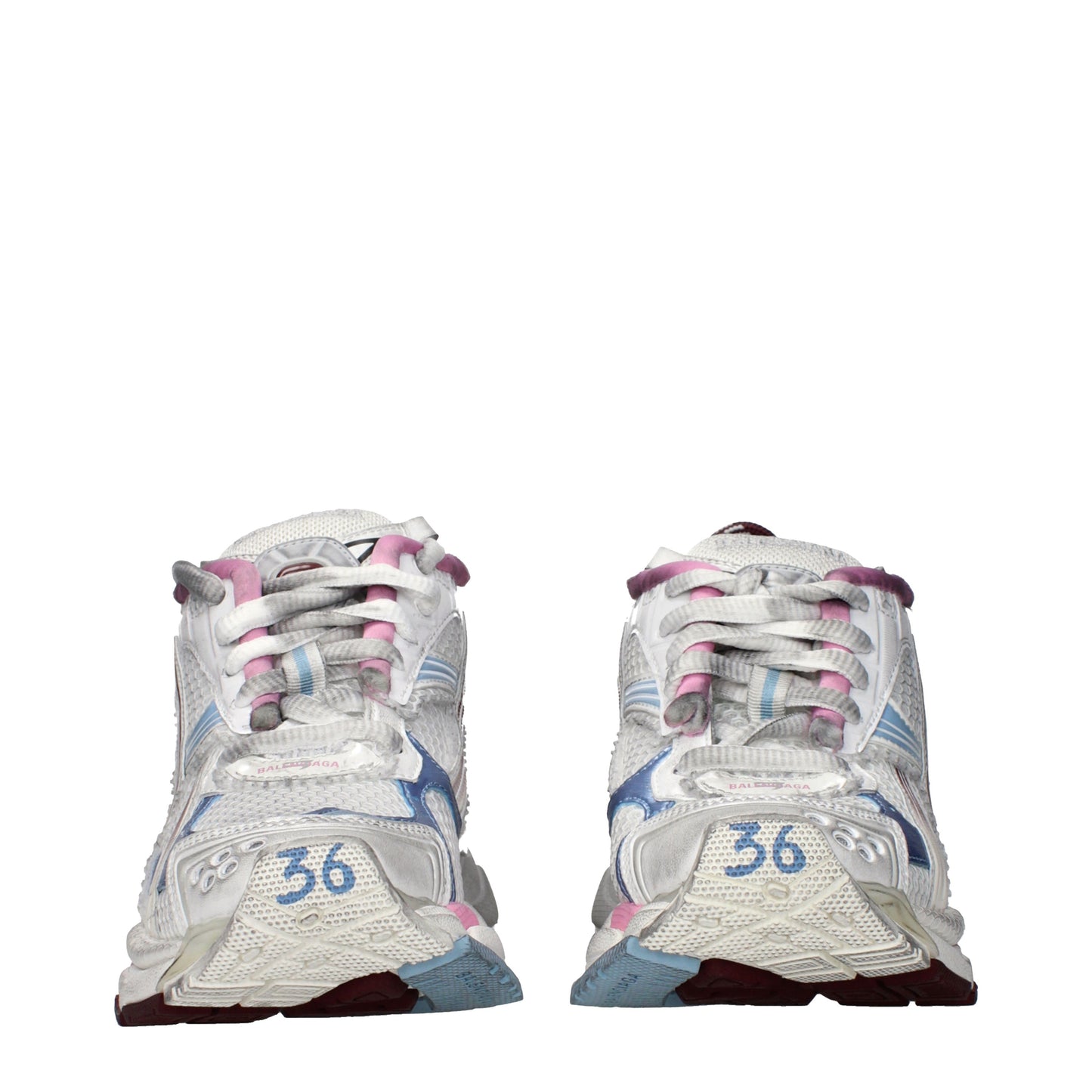 Balenciaga Sneakers Women Fabric  Gray/Burgundy