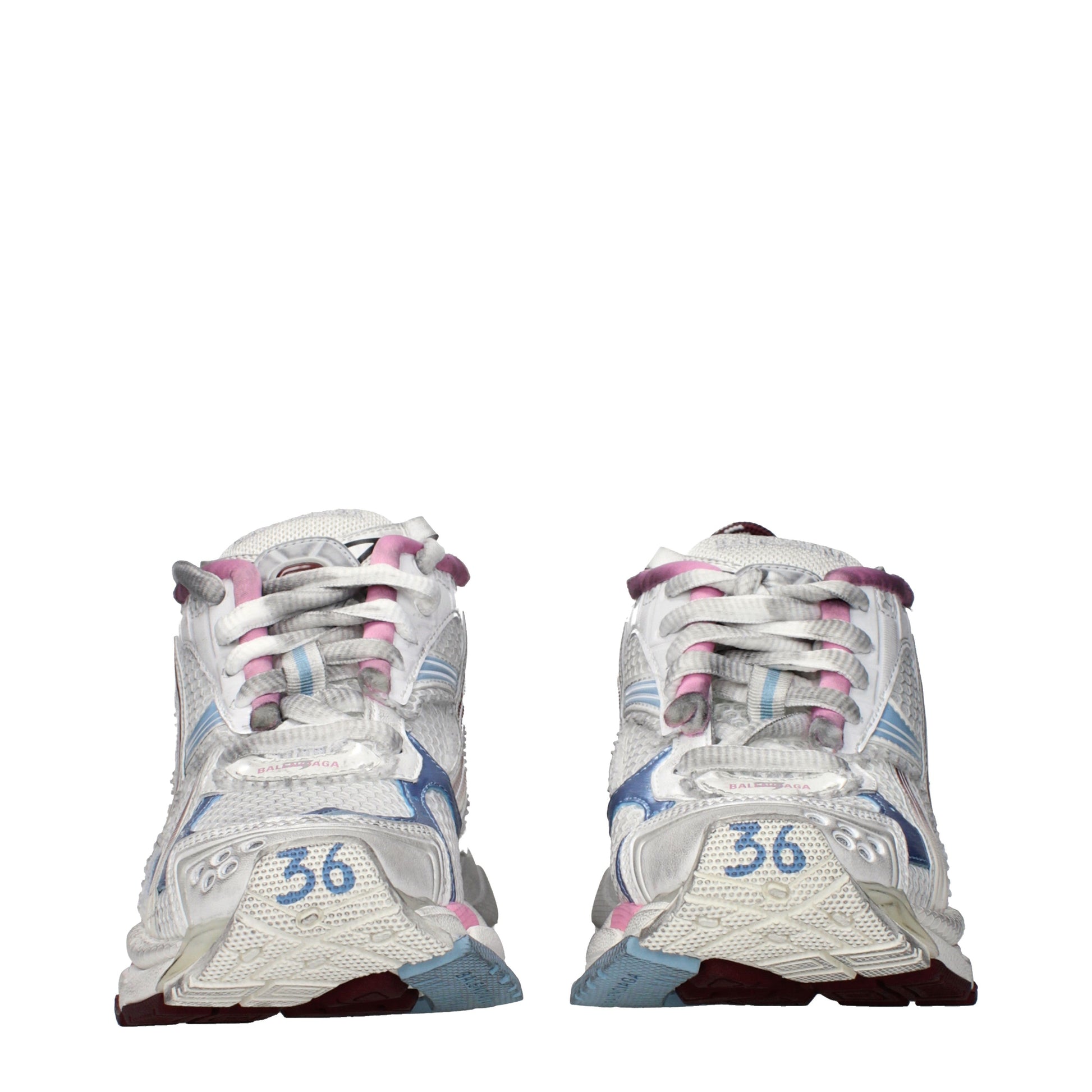 Balenciaga Sneakers Women Fabric  Gray/Burgundy