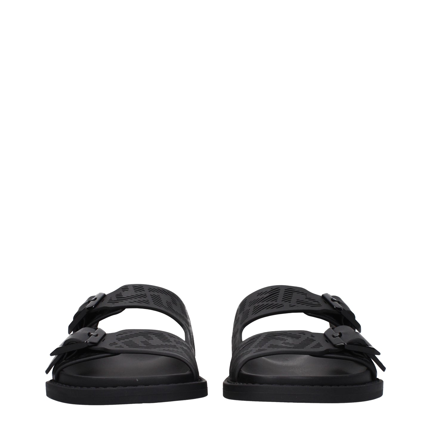 Fendi Sandals & Slippers Men Leather Black