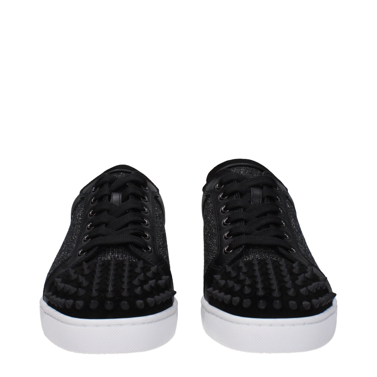 Louboutin Men's Sneakers in Fabric  Black