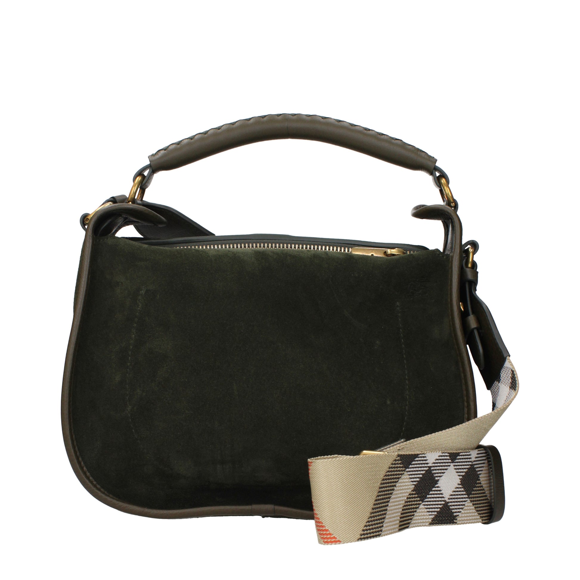 Burberry Handbags Men Suede Green